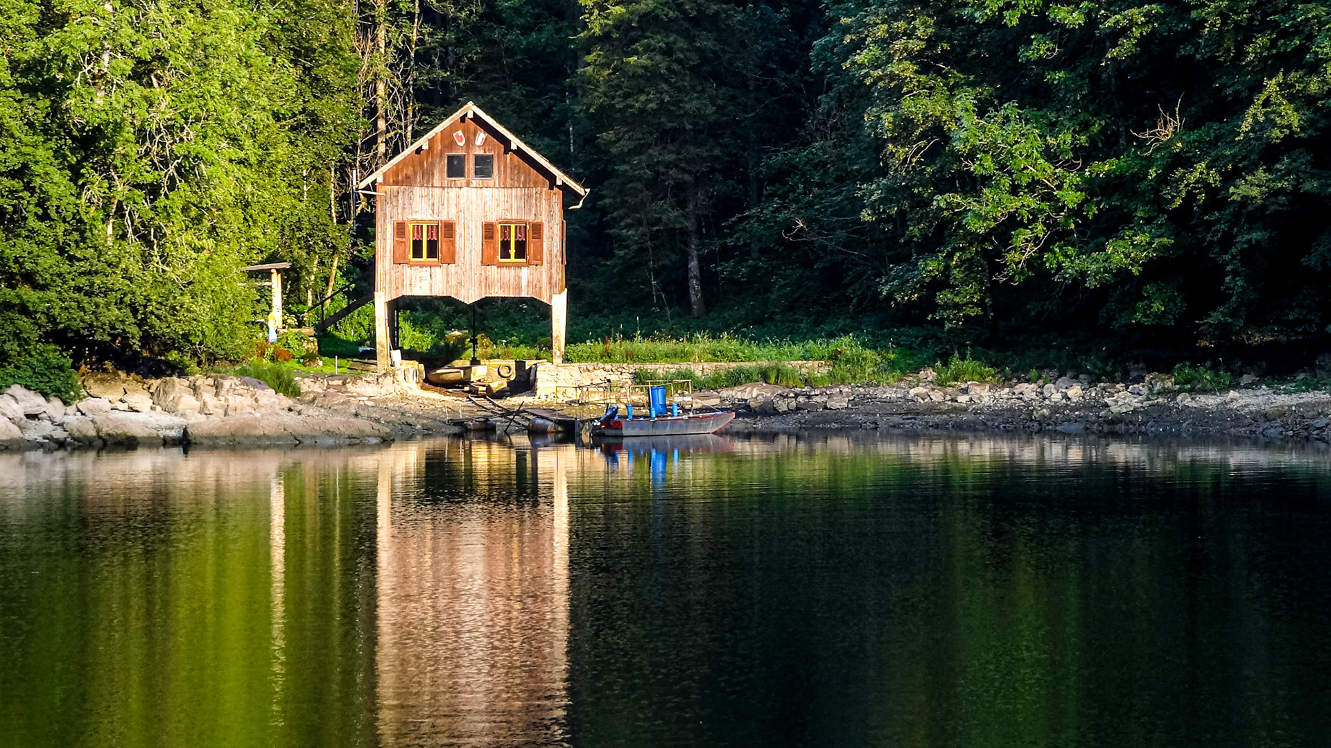 From the boat back from Saut du Doubs, 6 Sep 2013