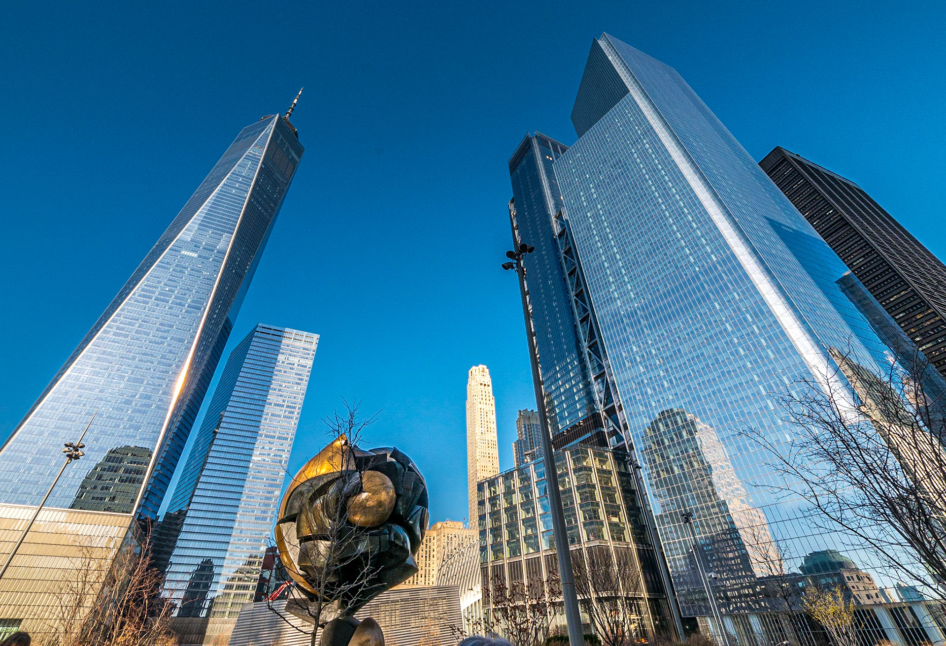The Sphere (Great Spherical Caryatid), Liberty Park, Manhattan, 27 Feb 2018