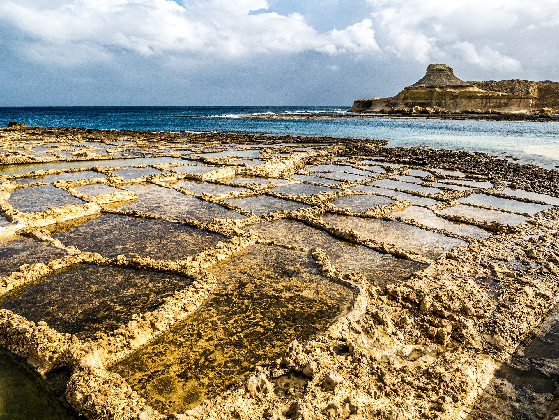 Salt pans, Xwejni Bay, Gozo, 22 Feb 2015