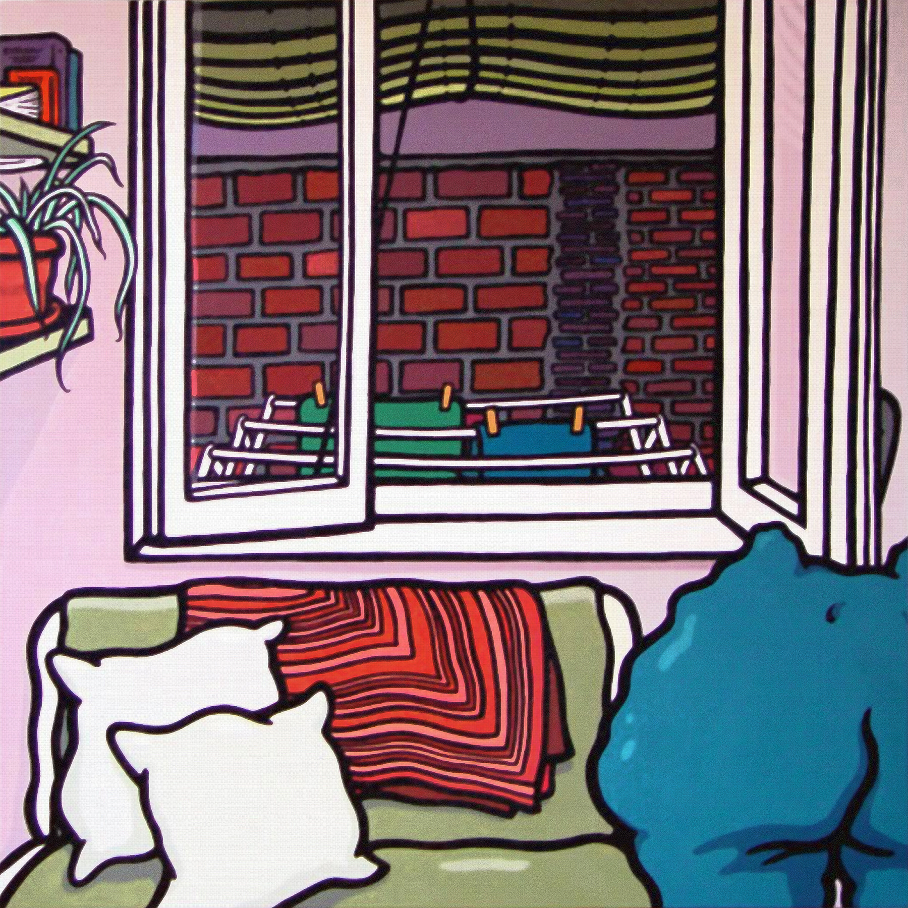 Mi ventana al mundo, 100 x 100 cm