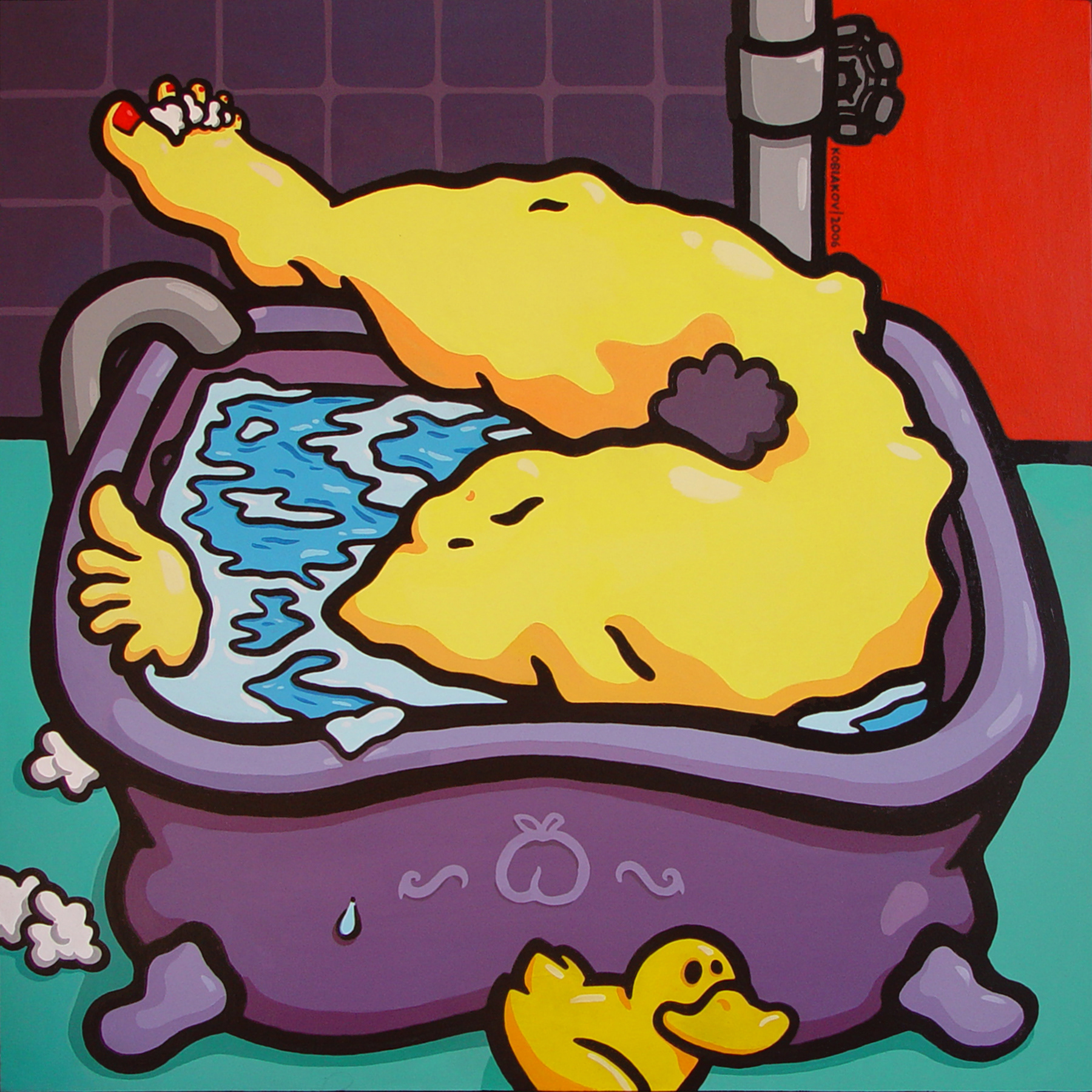 Placer dominguero, 80 x 80 cm