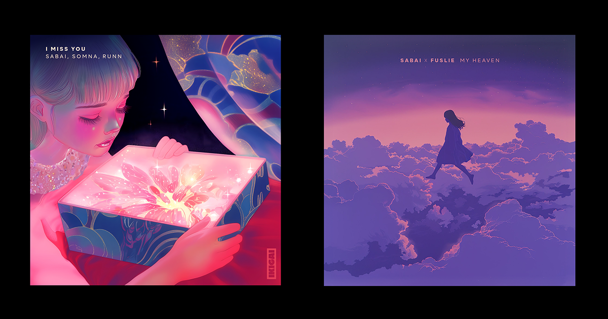 Visual identity, album artwork, and event marketing design for Sabai, developed by Daniel Jung of Lycaan Creative Agency.