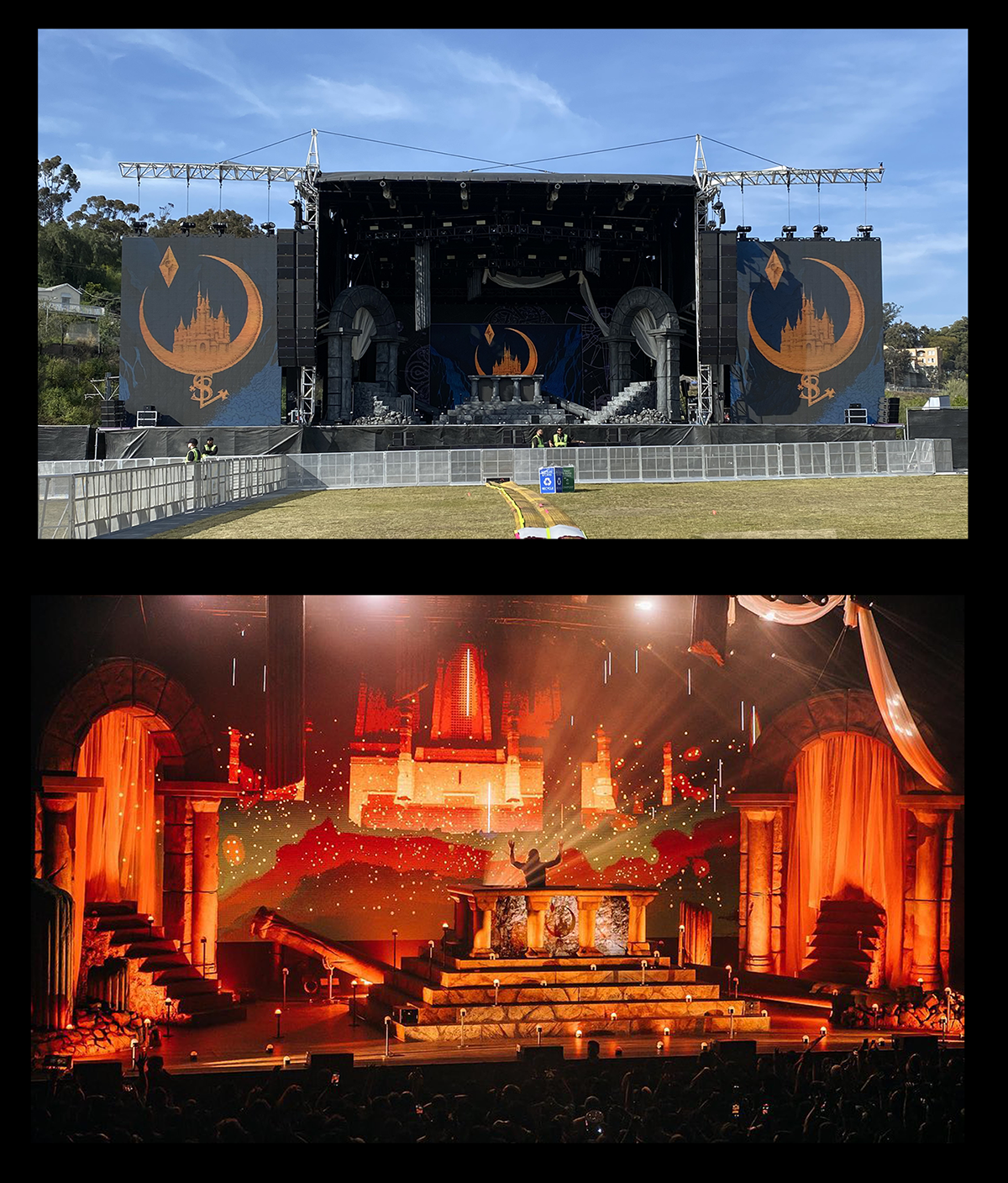 Festival stage visual design for Seven Lions appearance, created by Daniel Jung of Lycaan Creative Agency for Ophelia Records.