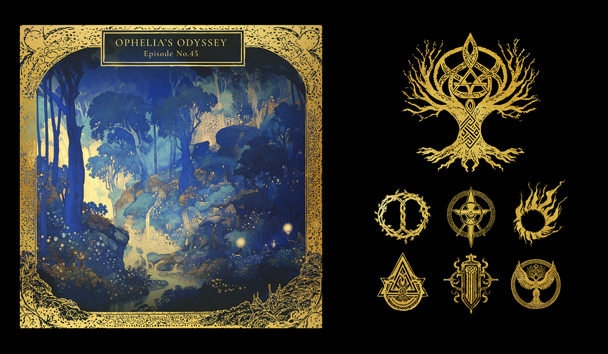 Visual branding and event design for Ophelia Records, with graphic design, art direction, and creative direction by Daniel Jung of Lycaan Creative Agency.