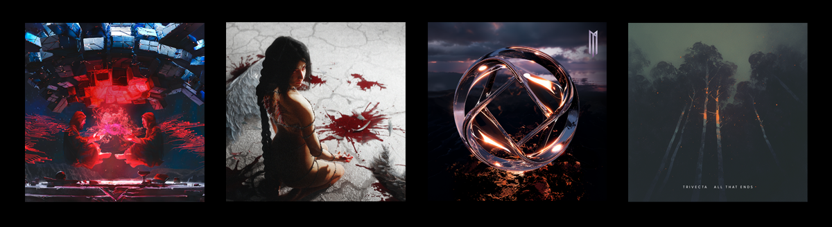 Branding assets and graphic design for Ophelia Records releases and events, produced by Daniel Jung of Lycaan Creative Agency.