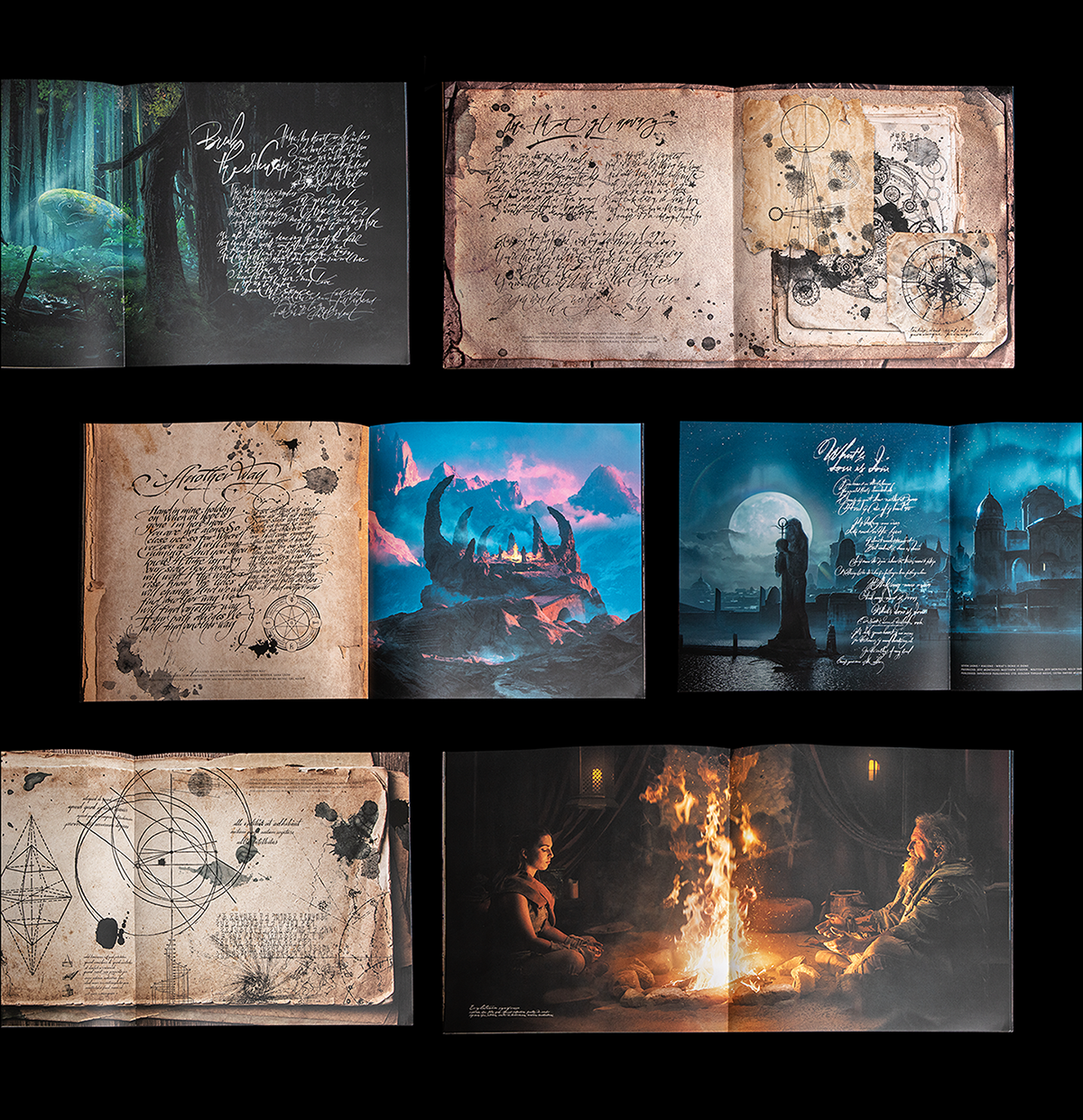 Vinyl packaging, concert branding, and merchandise artwork for Ophelia Records artists, created by Daniel Jung of Lycaan Creative Agency.