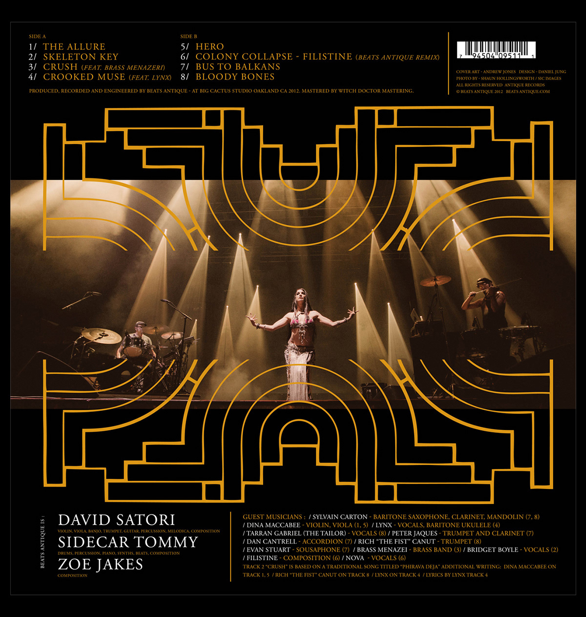 LP vinyl packaging and illustrative artwork for Beats Antique releases, developed by Daniel Jung of Lycaan Creative Agency.