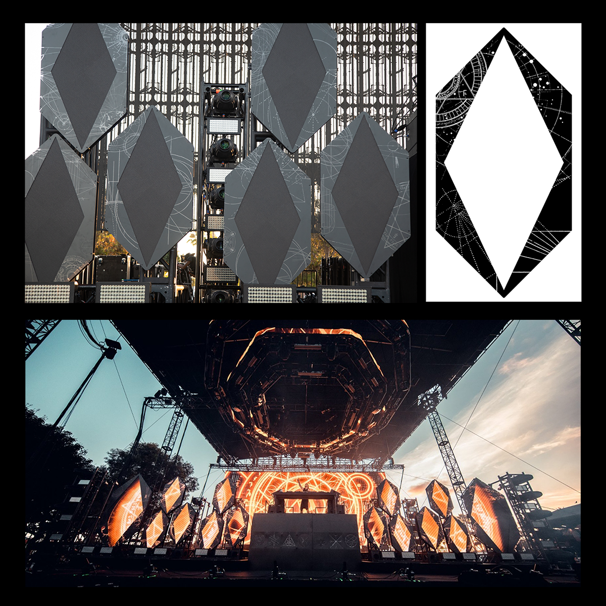 Behind-the-scenes branding concept for Seven Lions' stage production, directed by Daniel Jung of Lycaan Creative Agency.