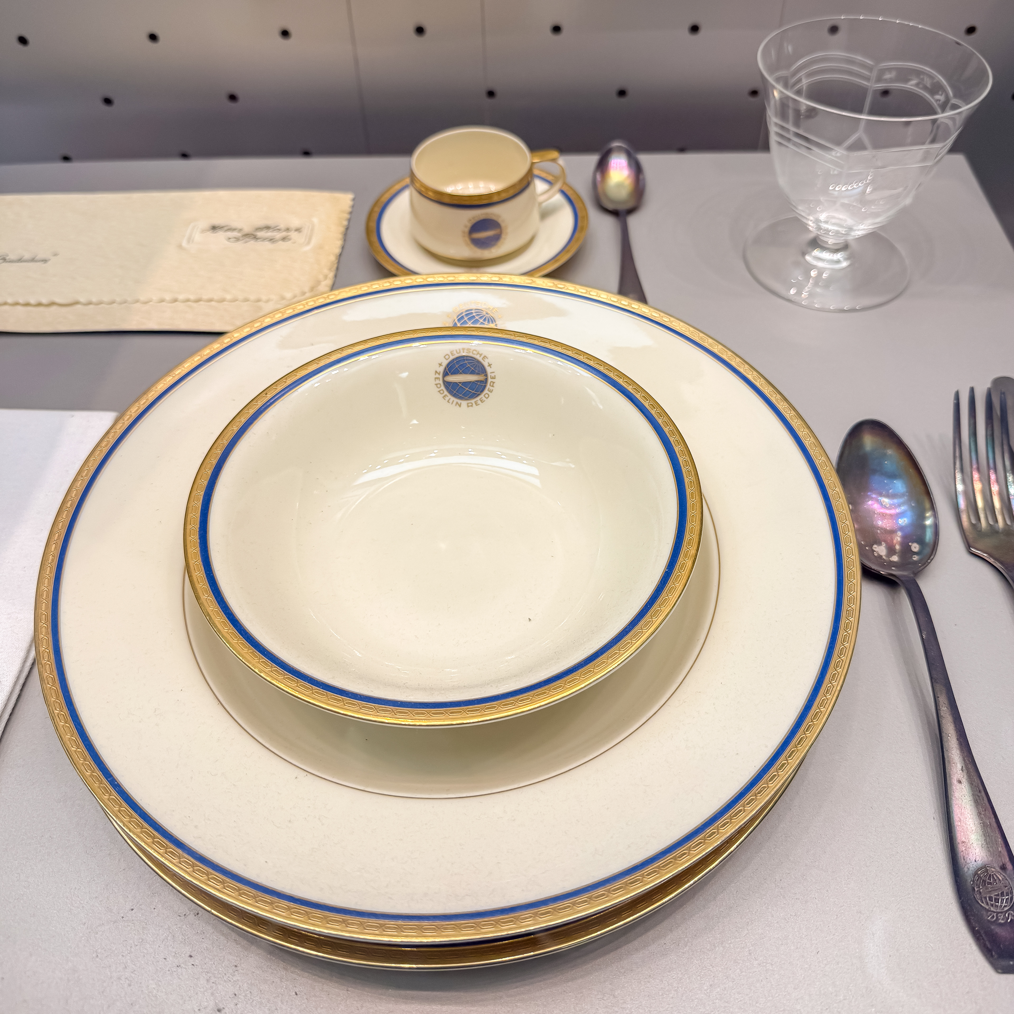 Here is a place setting that would have been used.