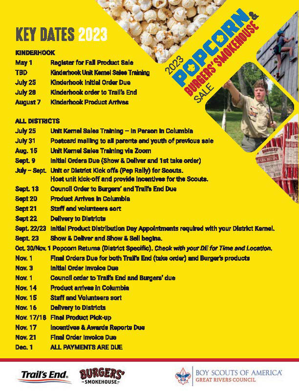 Product Sale Key Dates Flyer