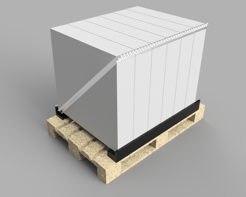 Folded Arch Modules On A Euro Pallet