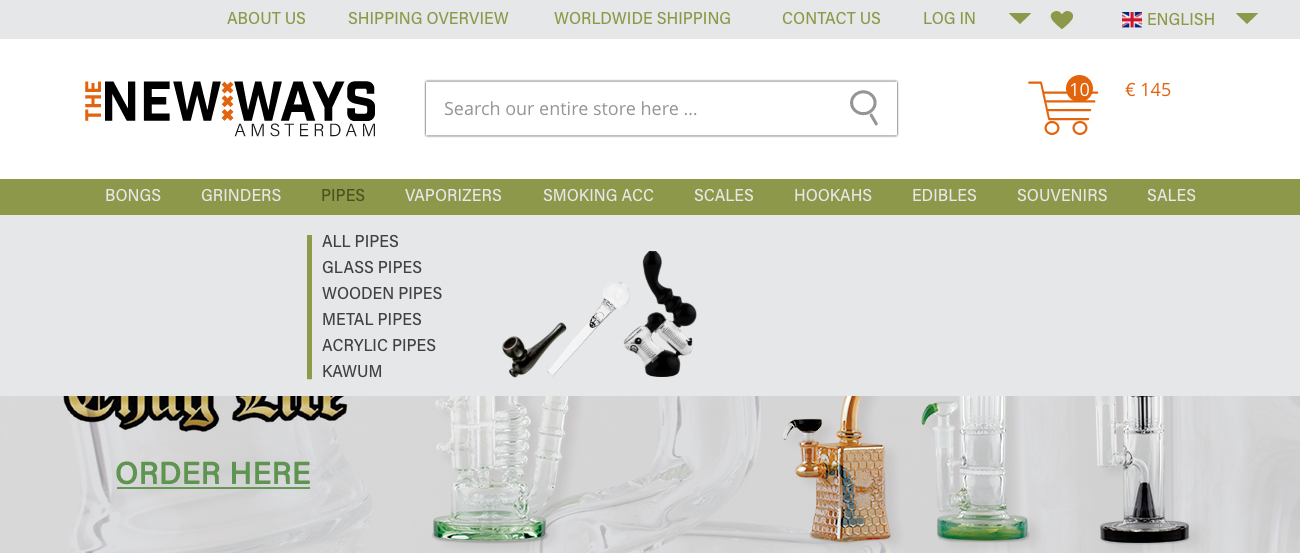 Website Design, Sub-menu