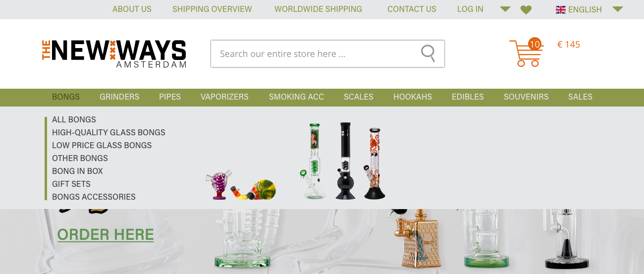 Website Design, Sub-menu