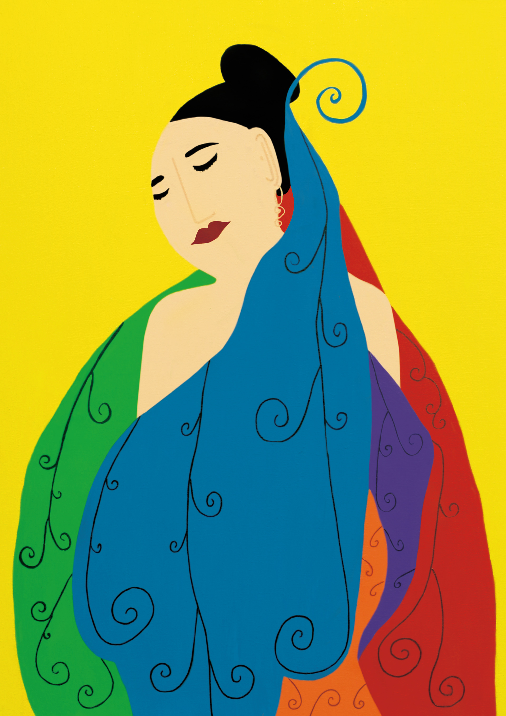 Woman and Textile