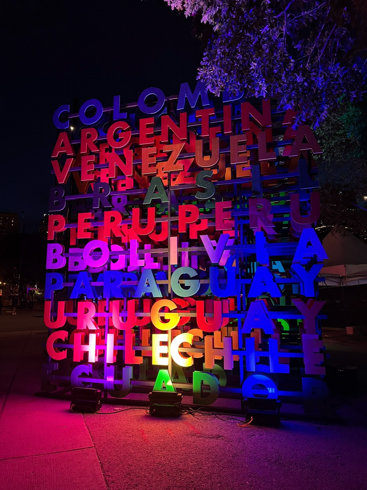 An art installation we lit.