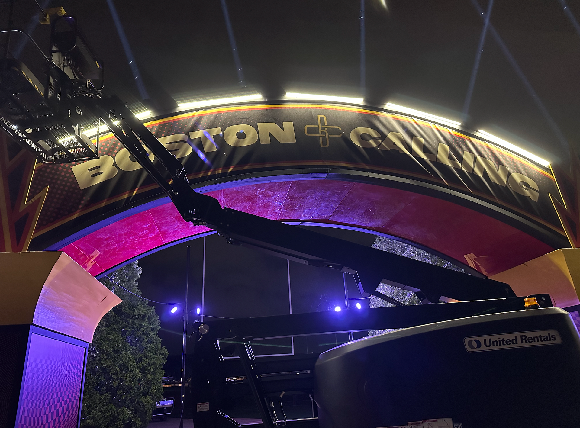 Installing lights on the arch!