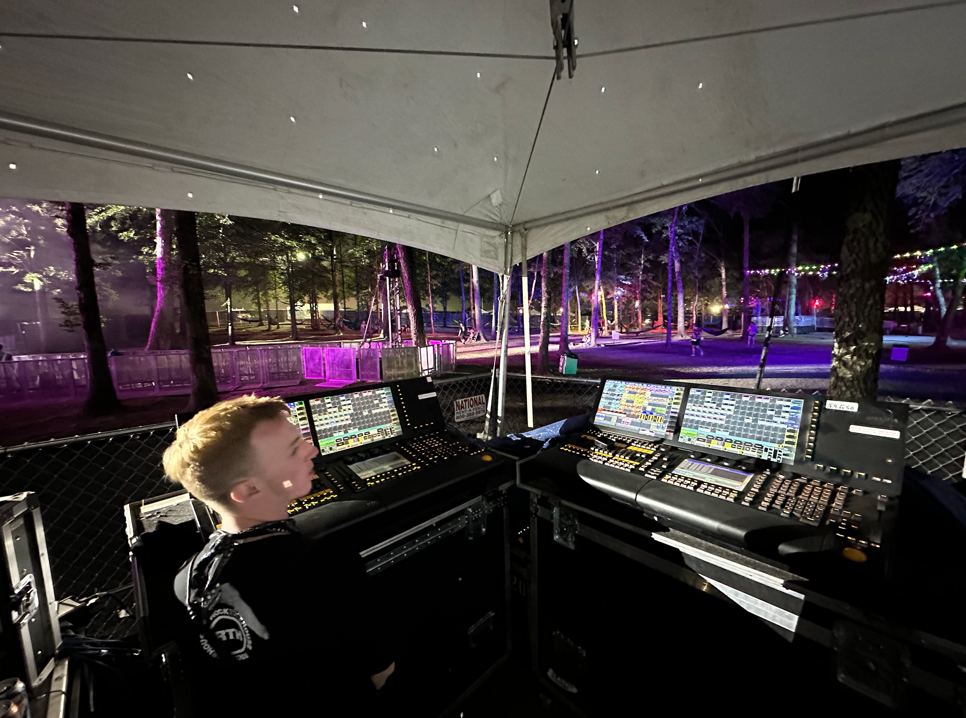 The MA2 setup over at "Where in the Woods" FOH!