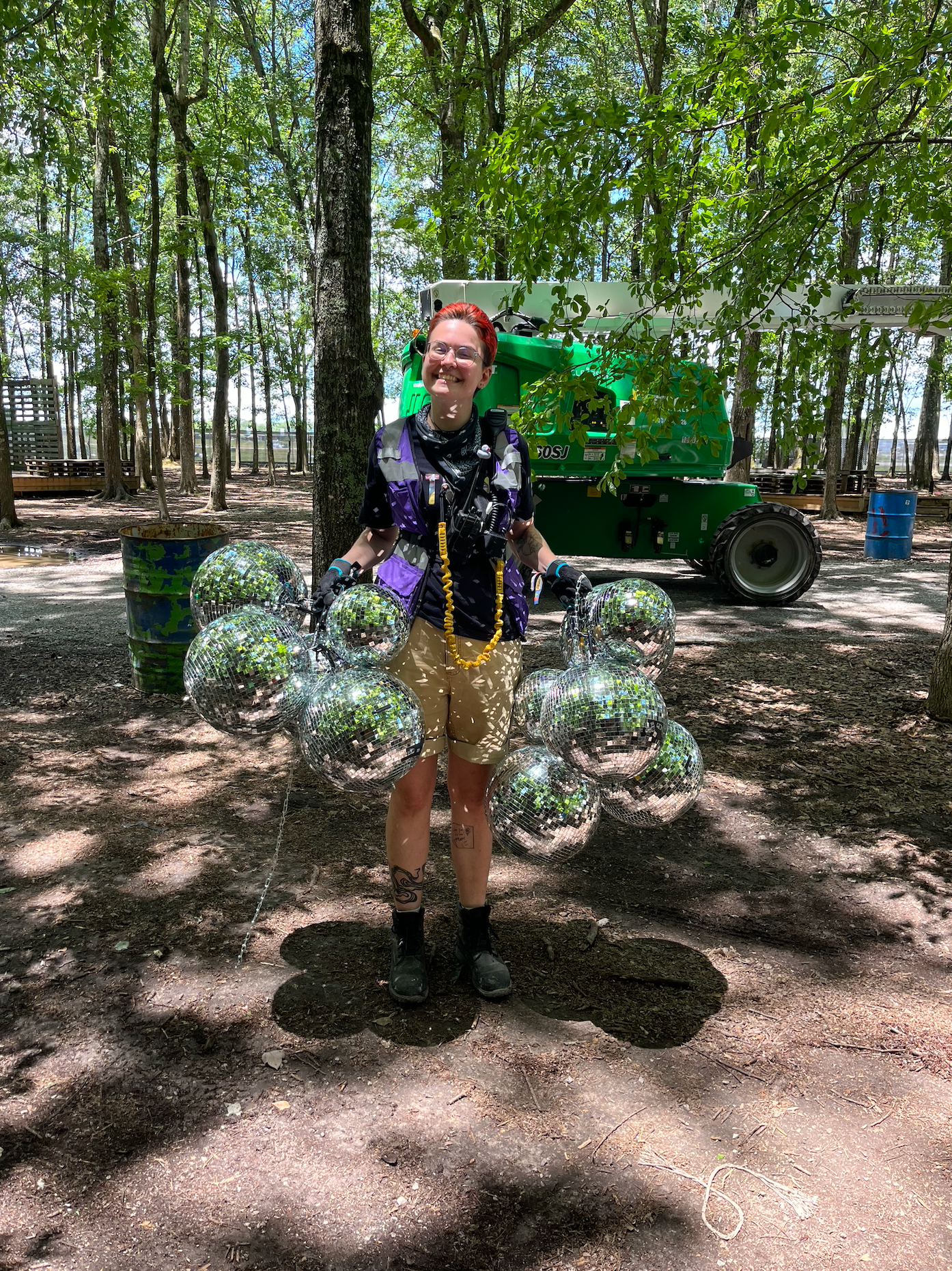 Striking all 257 disco balls we hung!