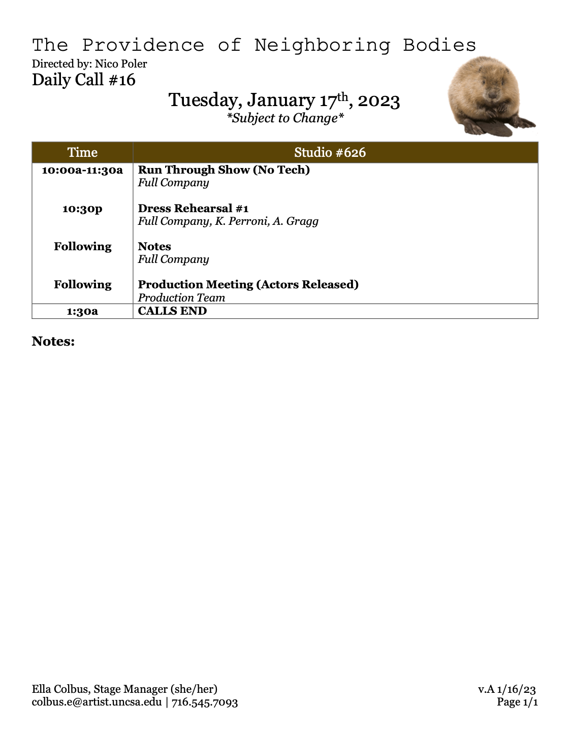 "The Providence of Neighboring Bodies" Daily Call