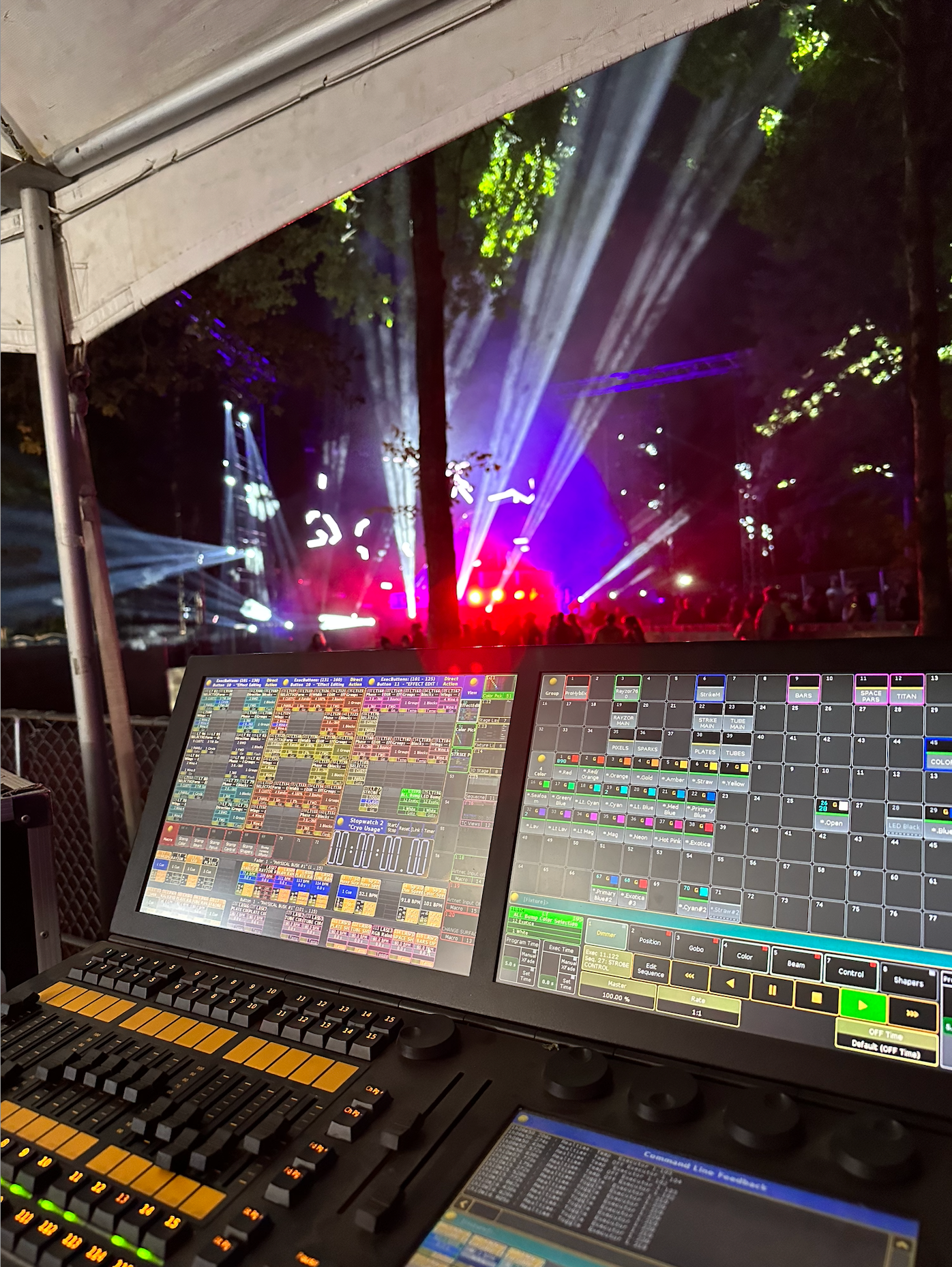 Busking on MA2 for the EDM stage at "Where in the Woods" all the way until 5am every night!