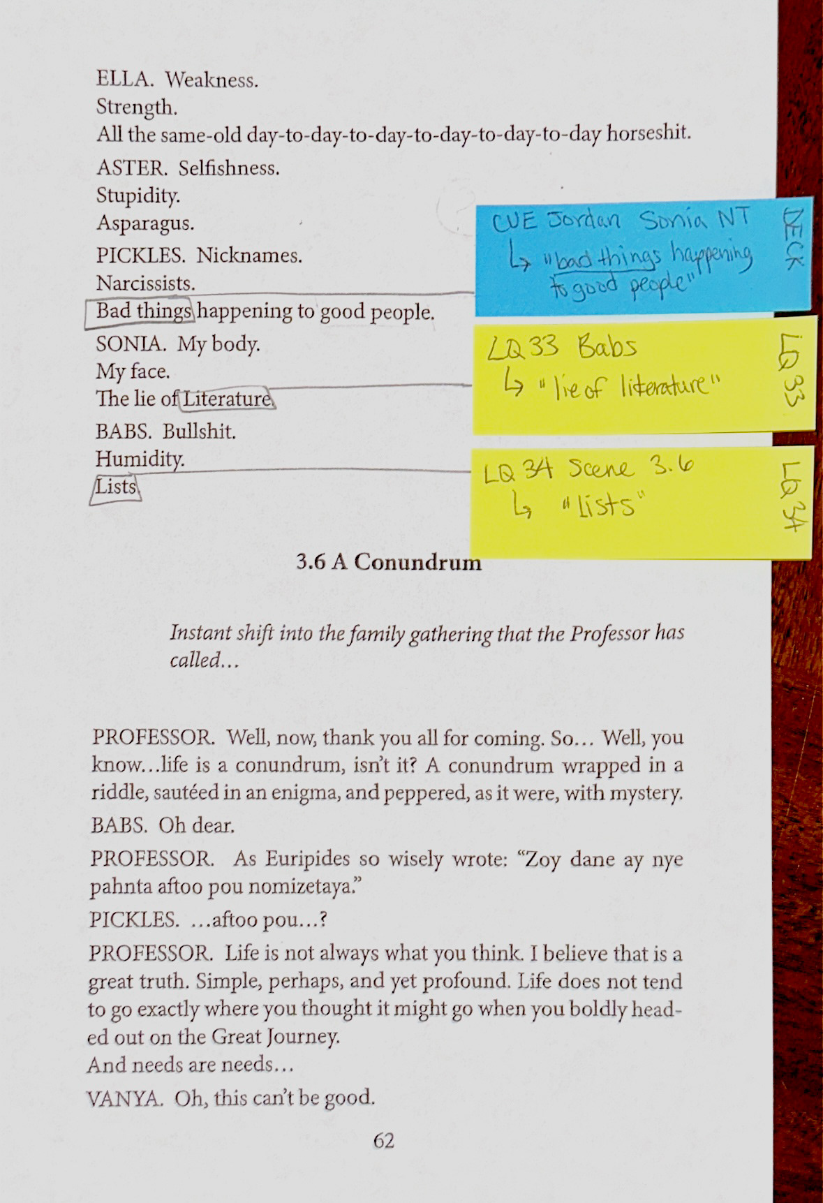 "Life Sucks" Calling Script Page