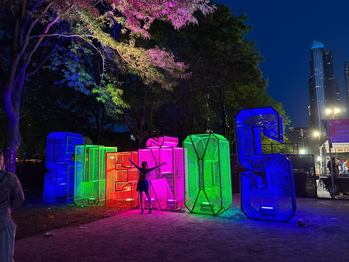 The lit version of the above photo. These letters were lit using Paladin Bricks!