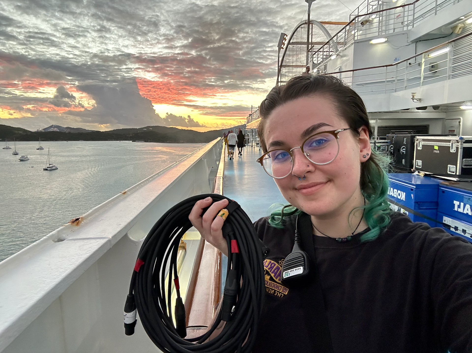 Sunset cable management!