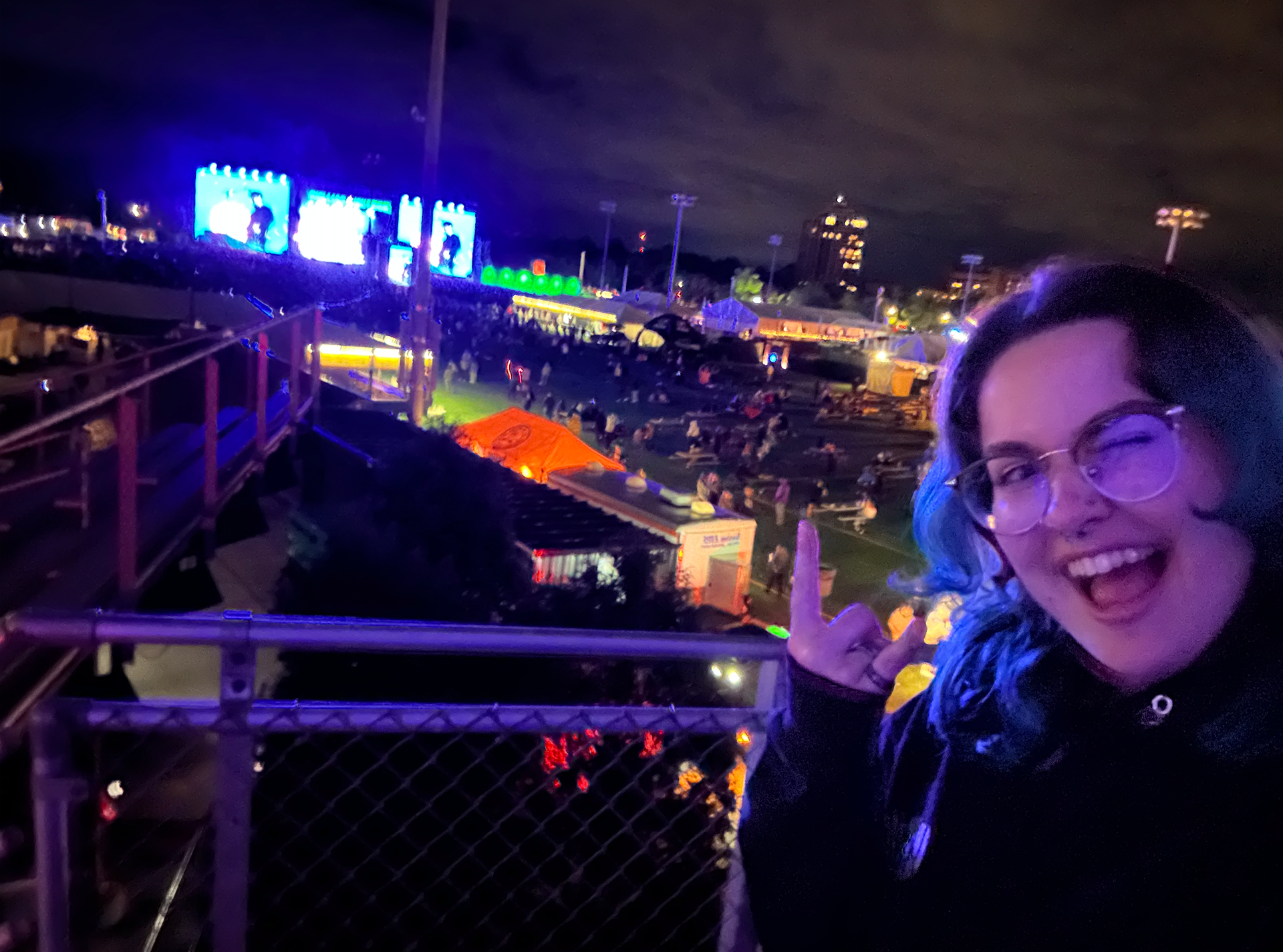 Enjoying the show.
