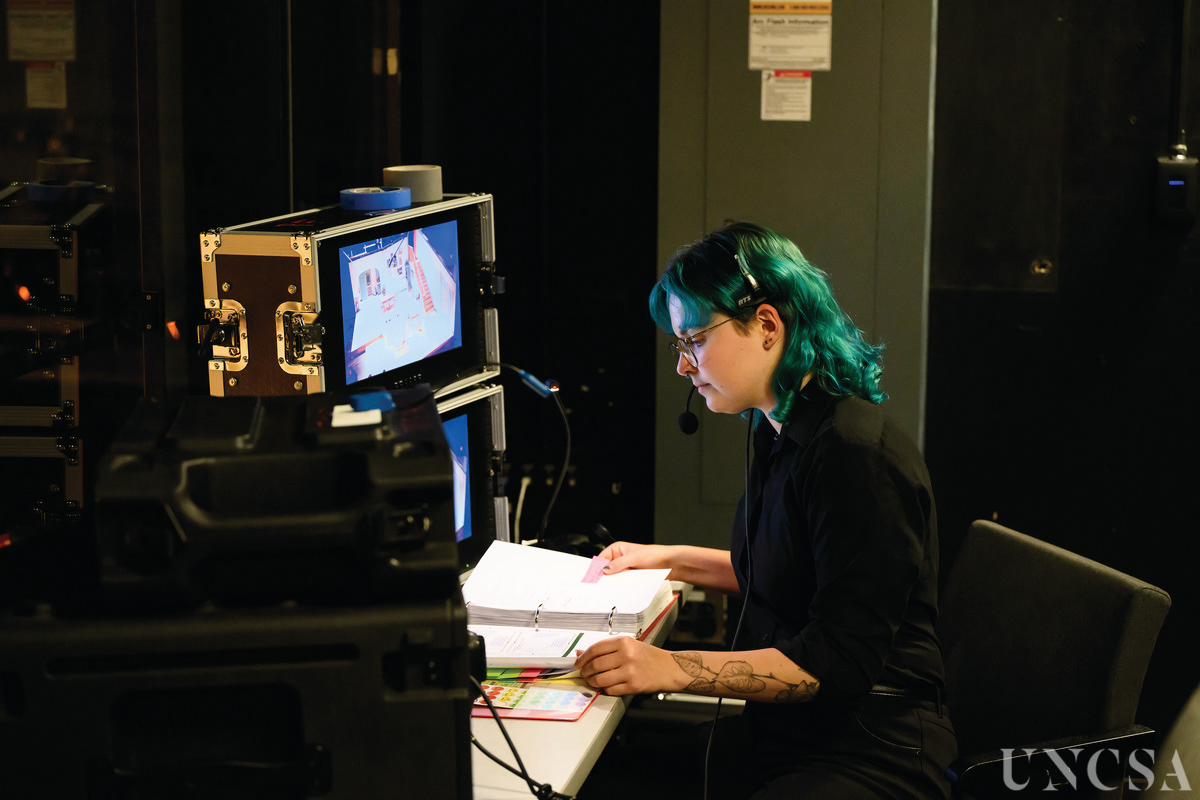 Action shot in the booth!