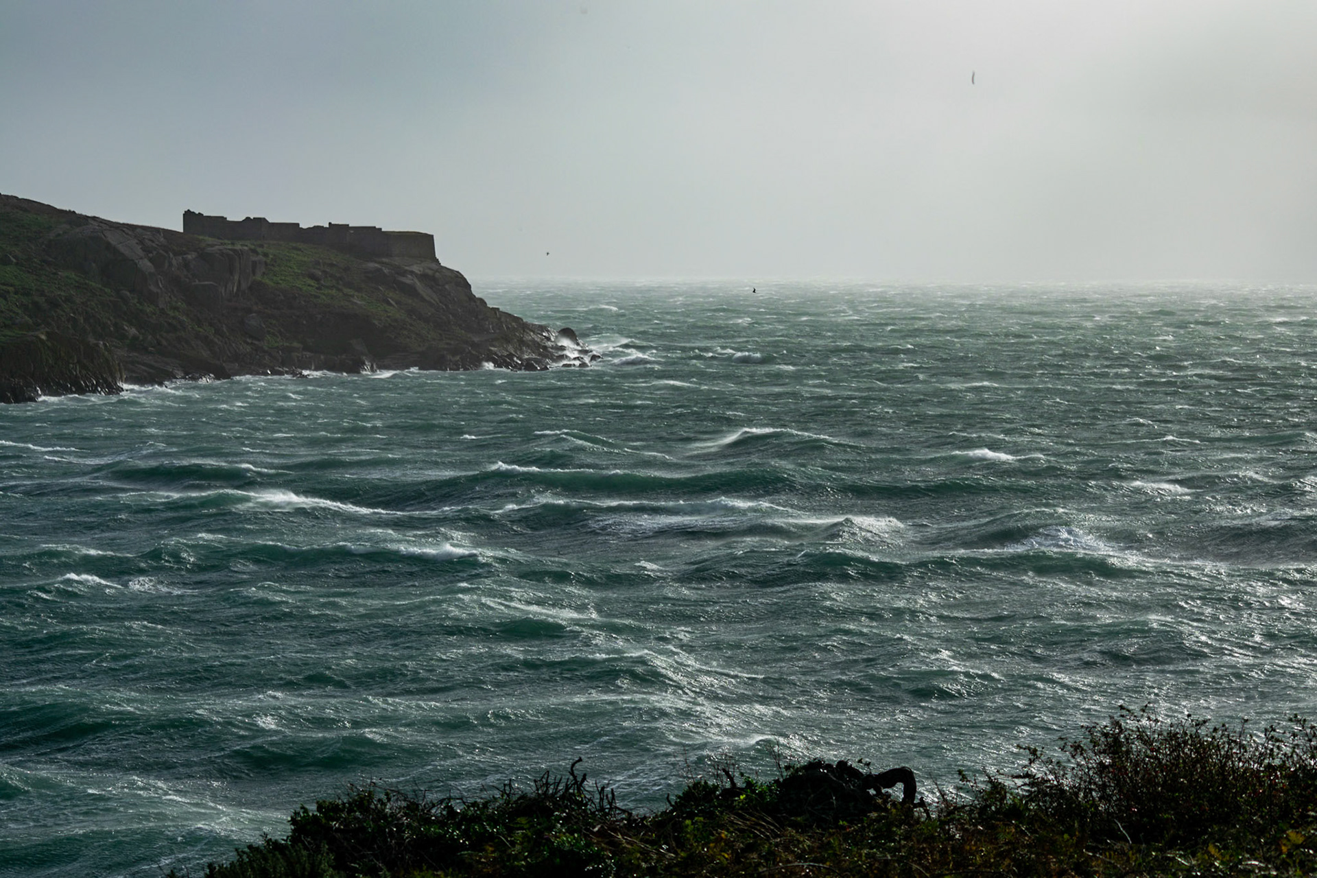 The raw, unyielding power of the Atlantic as ex-Hurricane Ophelia made landfall, turning the quiet eastern coastline into a wall of crashing spray.