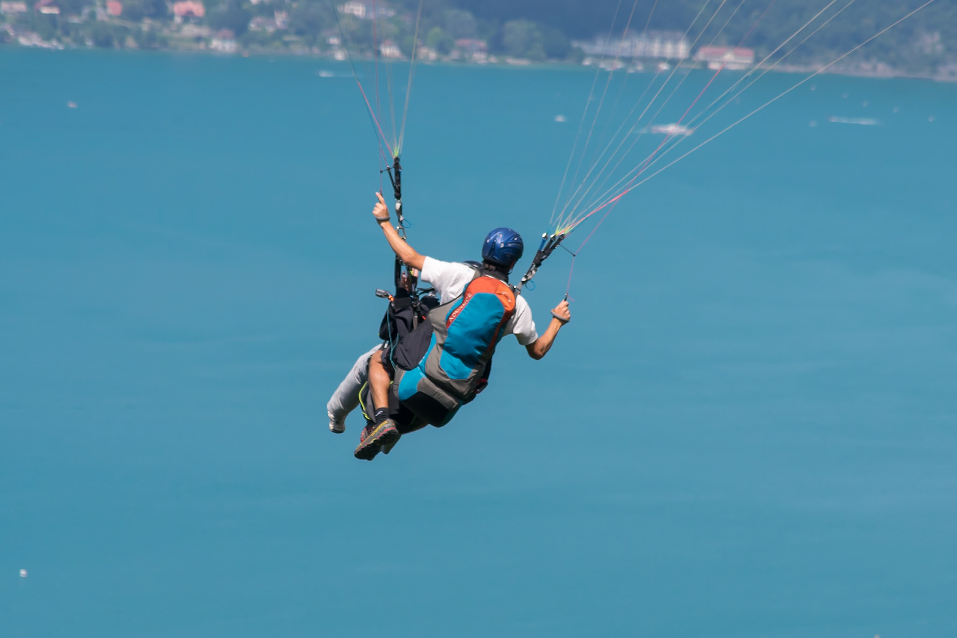 Annecy, France. 11th July, 2018. Paragliding start at Annecy Lac Credit: Fabrice Jolivet