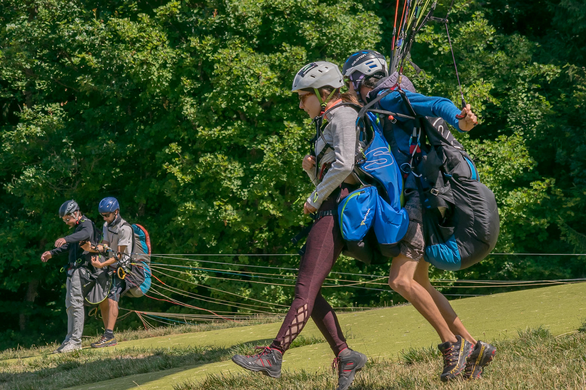 Annecy, France. 11th July, 2018. Paragliding start at Annecy Lac Credit: Fabrice Jolivet