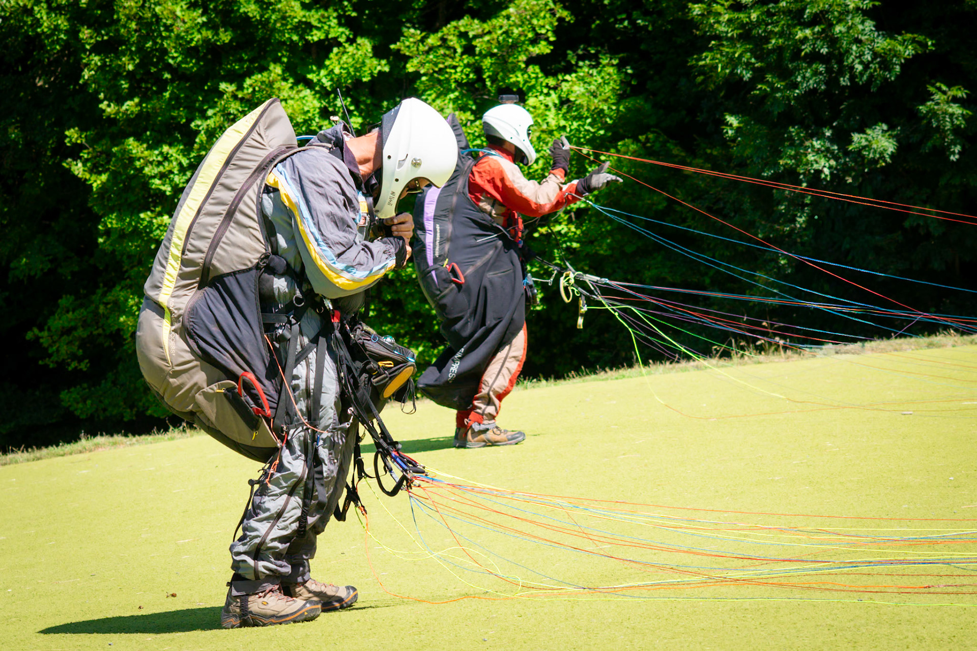 Annecy, France. 11th July, 2018. Paragliding start at Annecy Lac Credit: Fabrice Jolivet