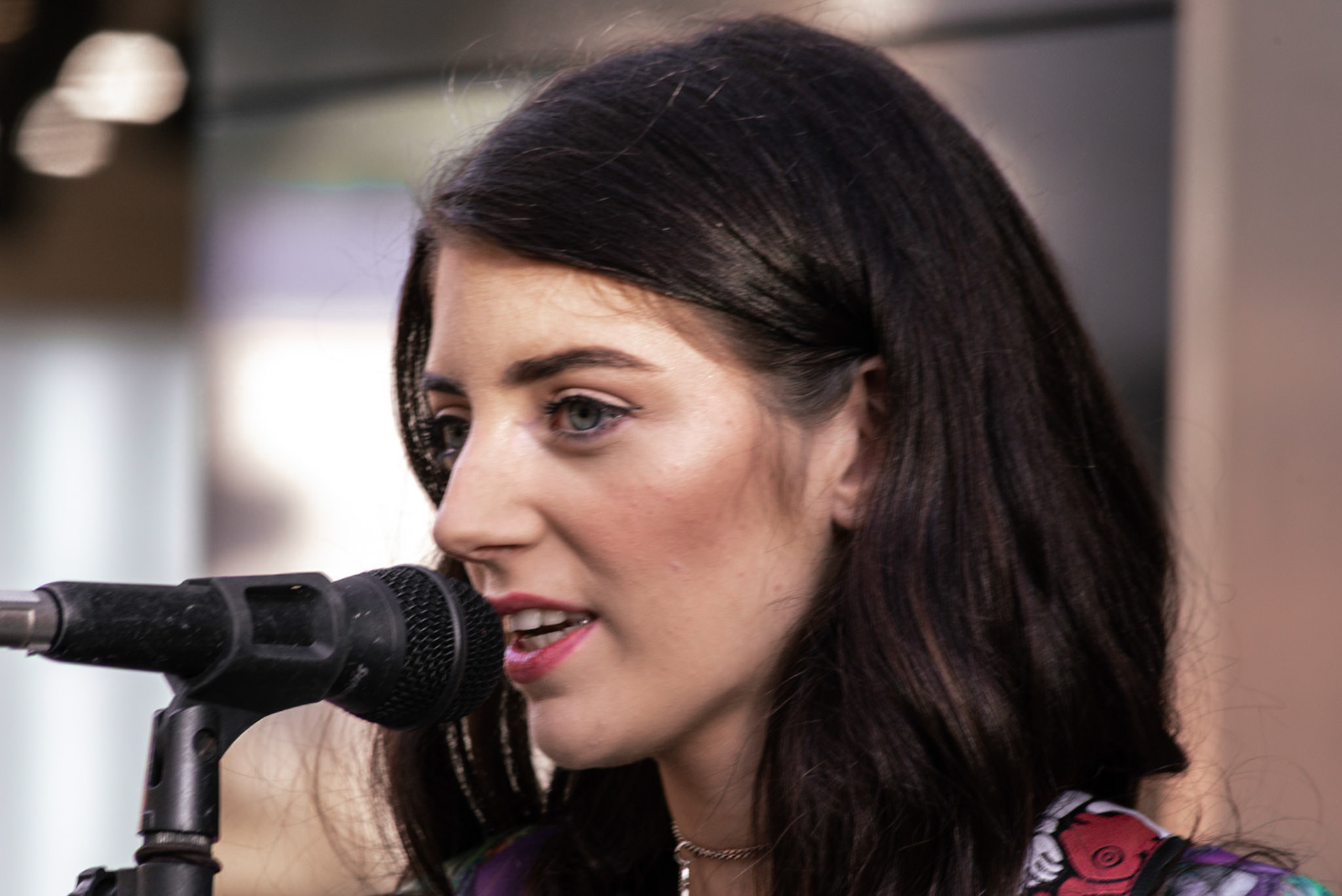 Dublin, Ireland. 28th November, 2018. Dea Matrona Busking in Grafton Street great Pop/Rock girls band. Featuring: Mollie McGinn Orlaith Forsythe Mamie McGinn Credit: Fabrice Jolivet