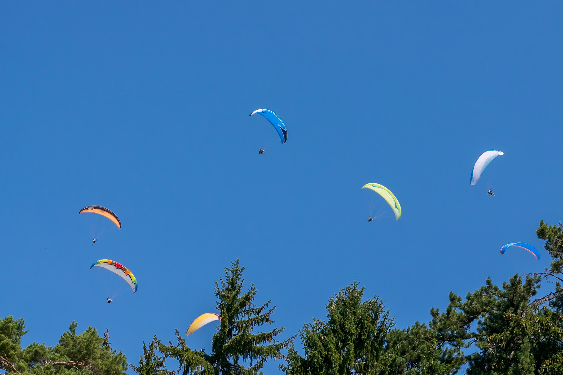 Annecy, France. 11th July, 2018. Paragliding start at Annecy Lac Credit: Fabrice Jolivet