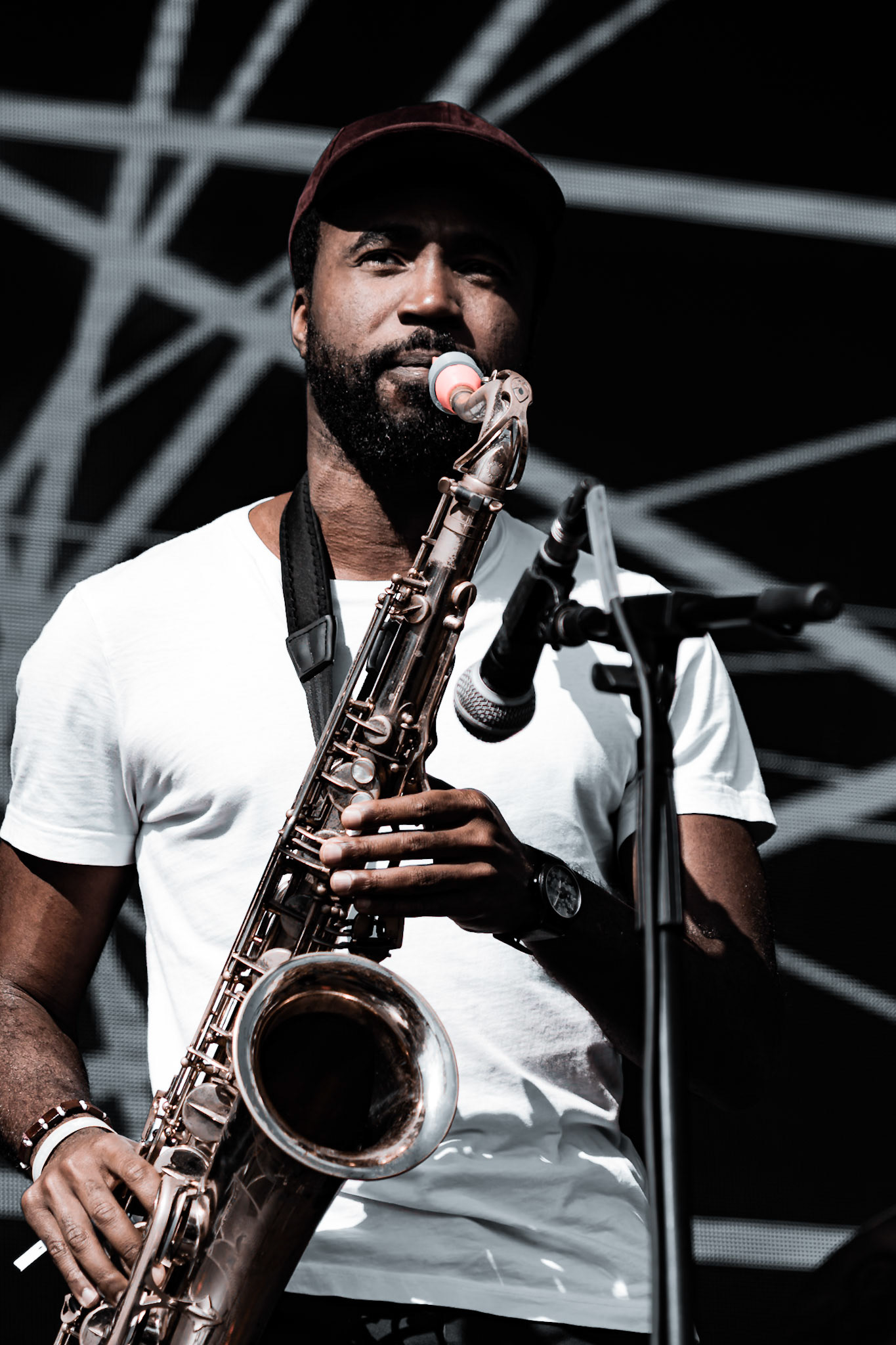 Dun Laoghaire, Ireland. 3rd August, 2018. The BeatYard Festival with The Skatalites Band. Featuring: Azemobo "Zem" Audu Credit: Fabrice Jolivet