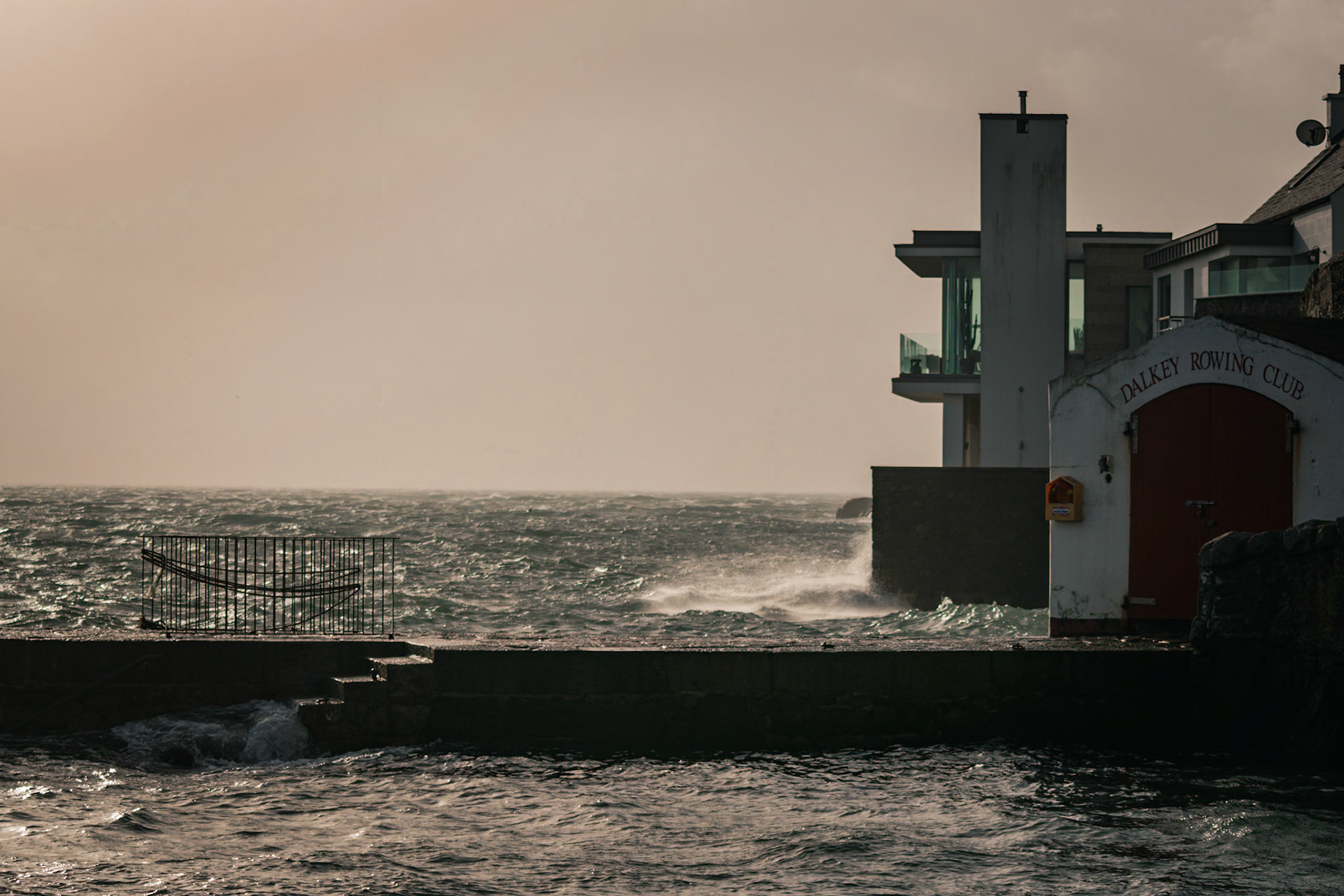 The raw, unyielding power of the Atlantic as ex-Hurricane Ophelia made landfall, turning the quiet eastern coastline into a wall of crashing spray.