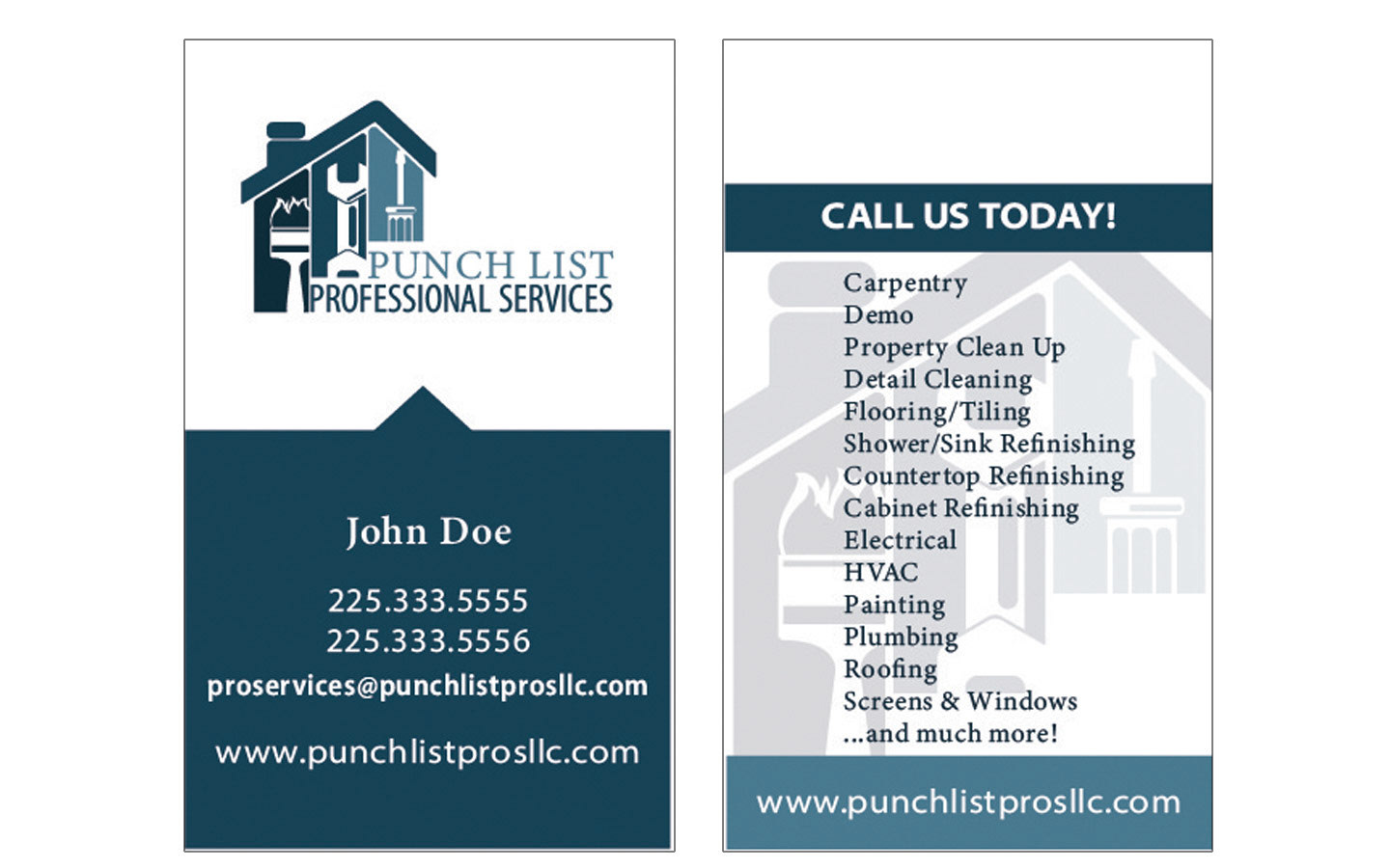 Punch List Professionals is a one-stop company that specializes in all areas of home repair, which is targeted to real estate professionals. After home inspection for a pending house sale, they come in and take care of every item on the final punch list.