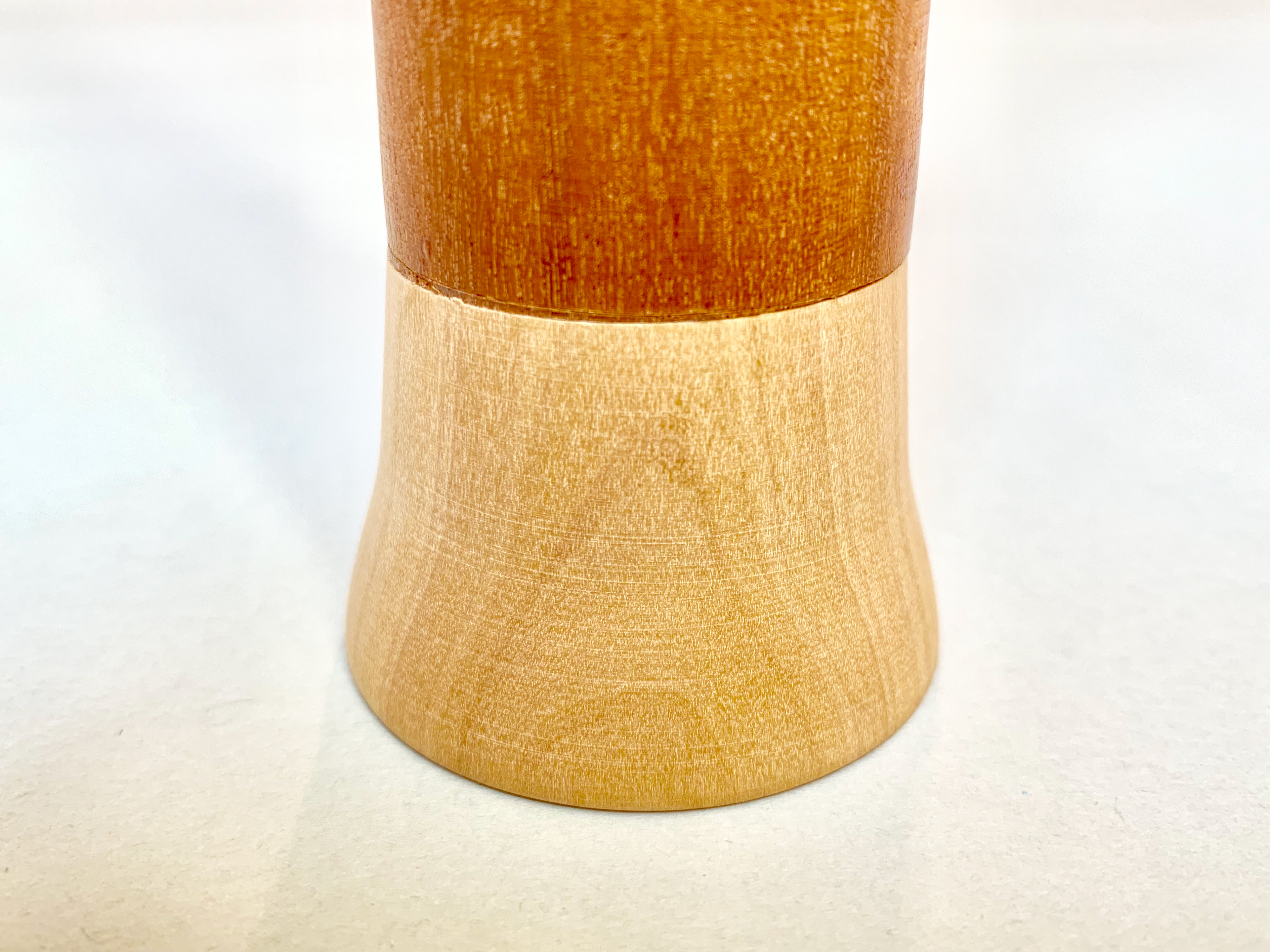 Close up of composite clarinet model's base