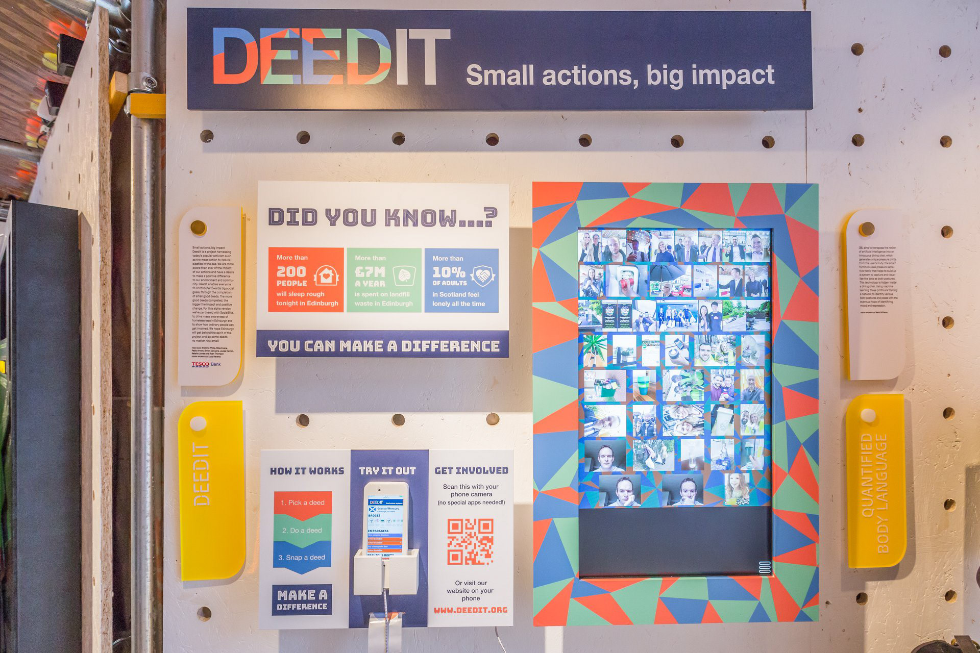 Deedit installation at the 2018 Fringe Festival in Edinburgh, UK                         [Photo Credit: Chris Scoot]