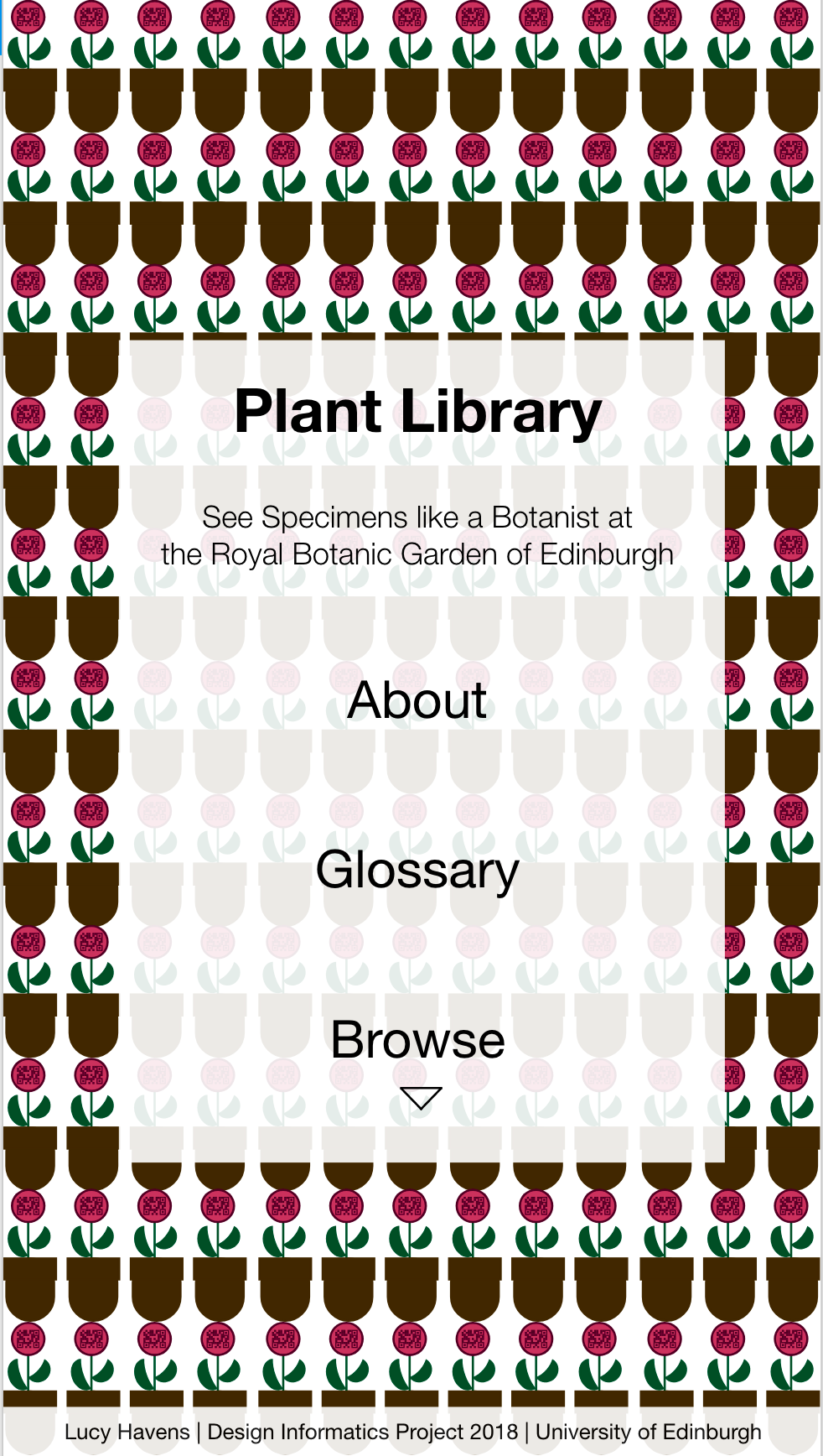 Digital Interface: mobile website homepage