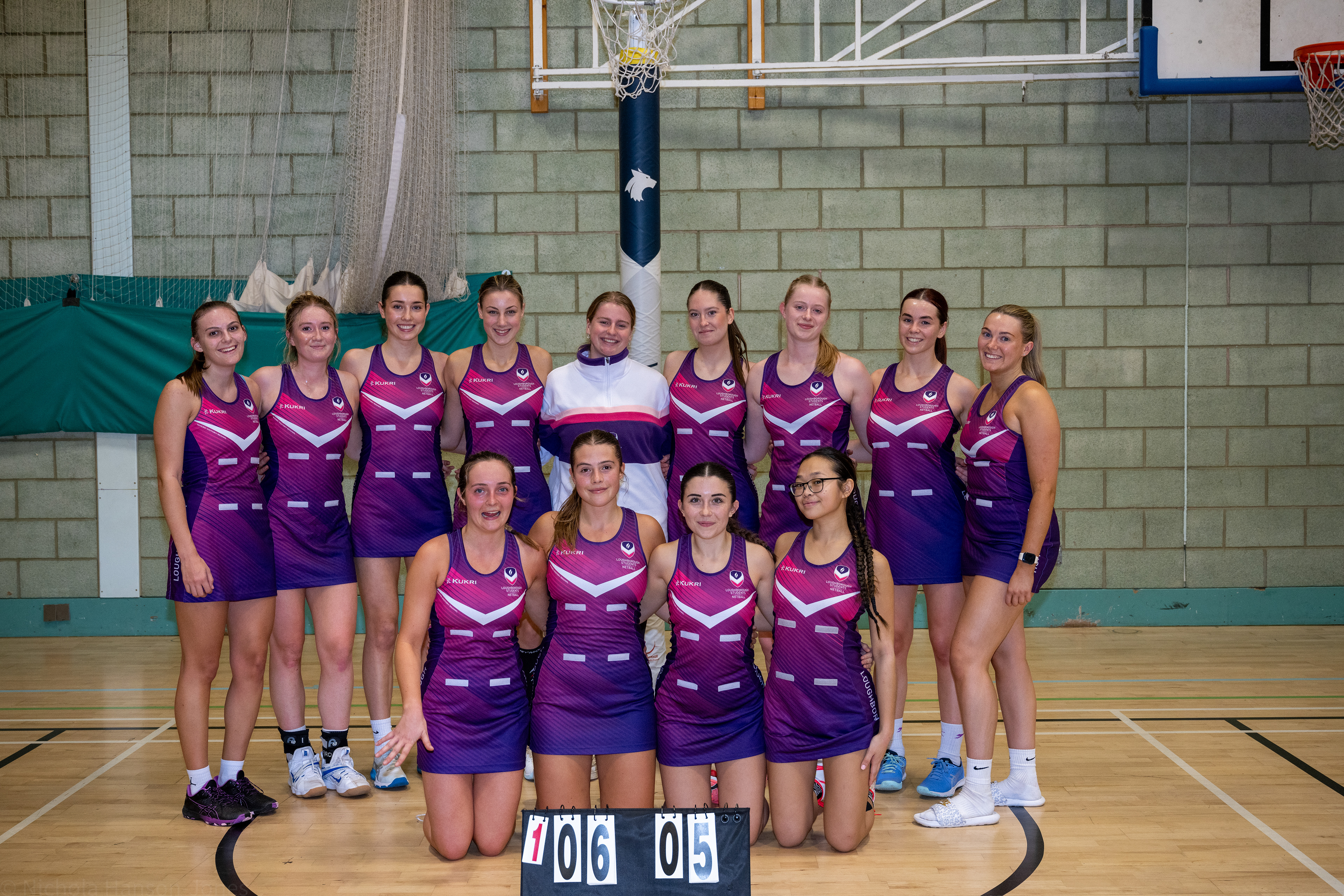 A group of young women wearing sports attire