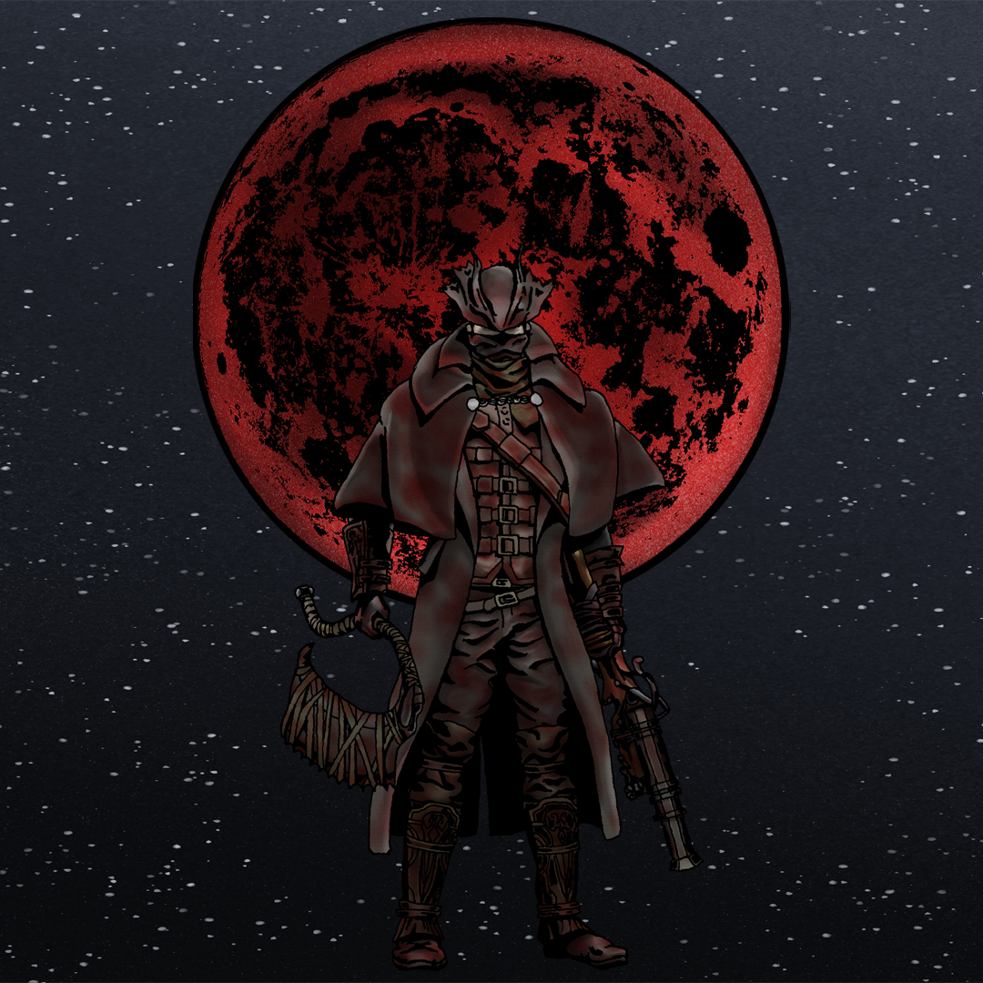 Bloodborne Hunter (Mixed Media)