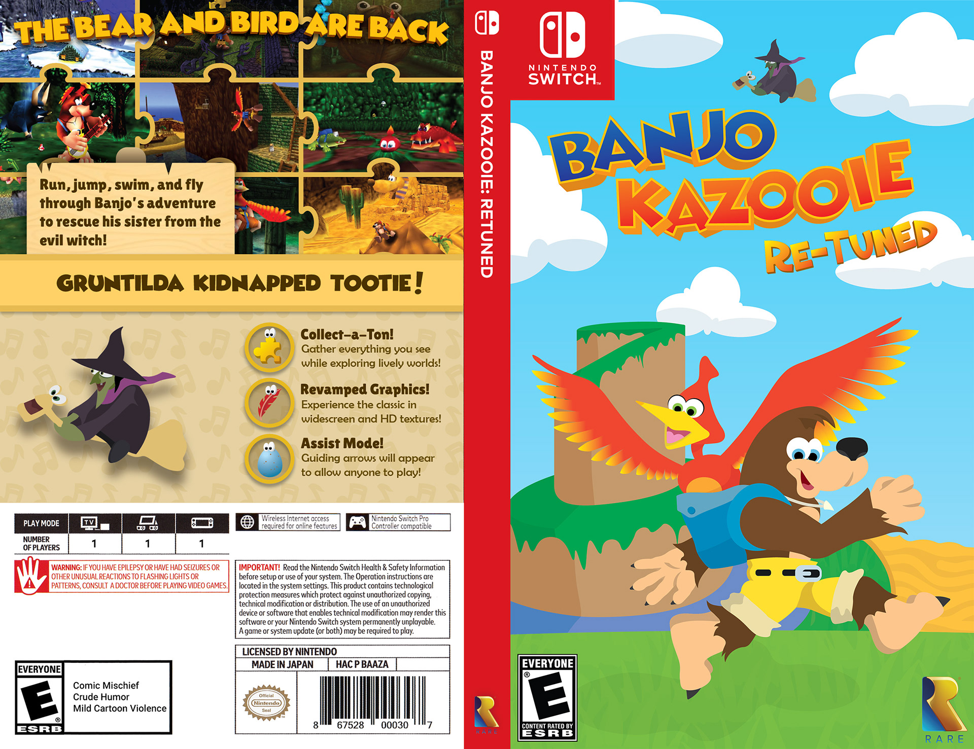 Nintendo Switch Game Case Spread