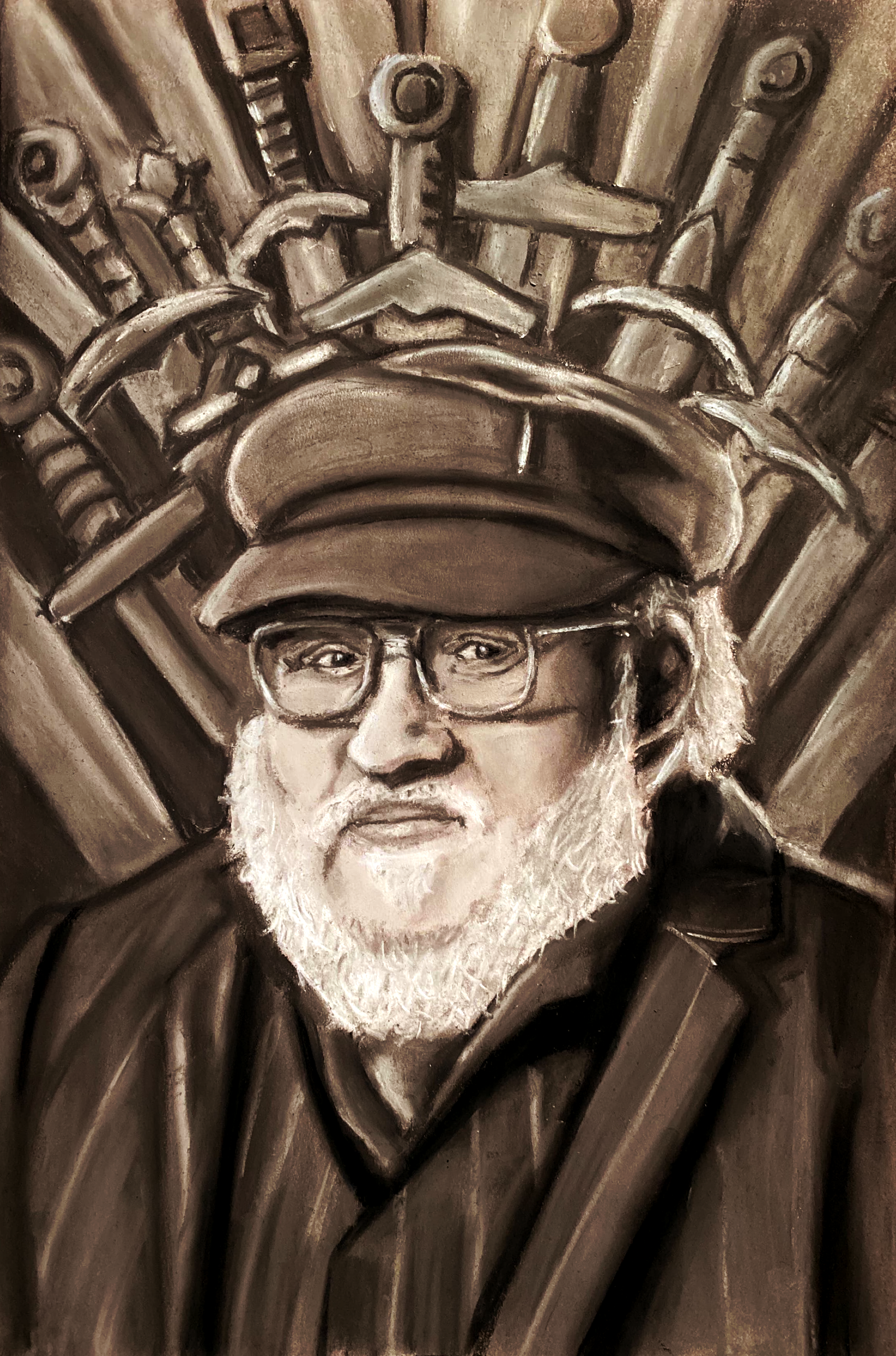 George R. R. Martin Portrait (Chalk Pastel)