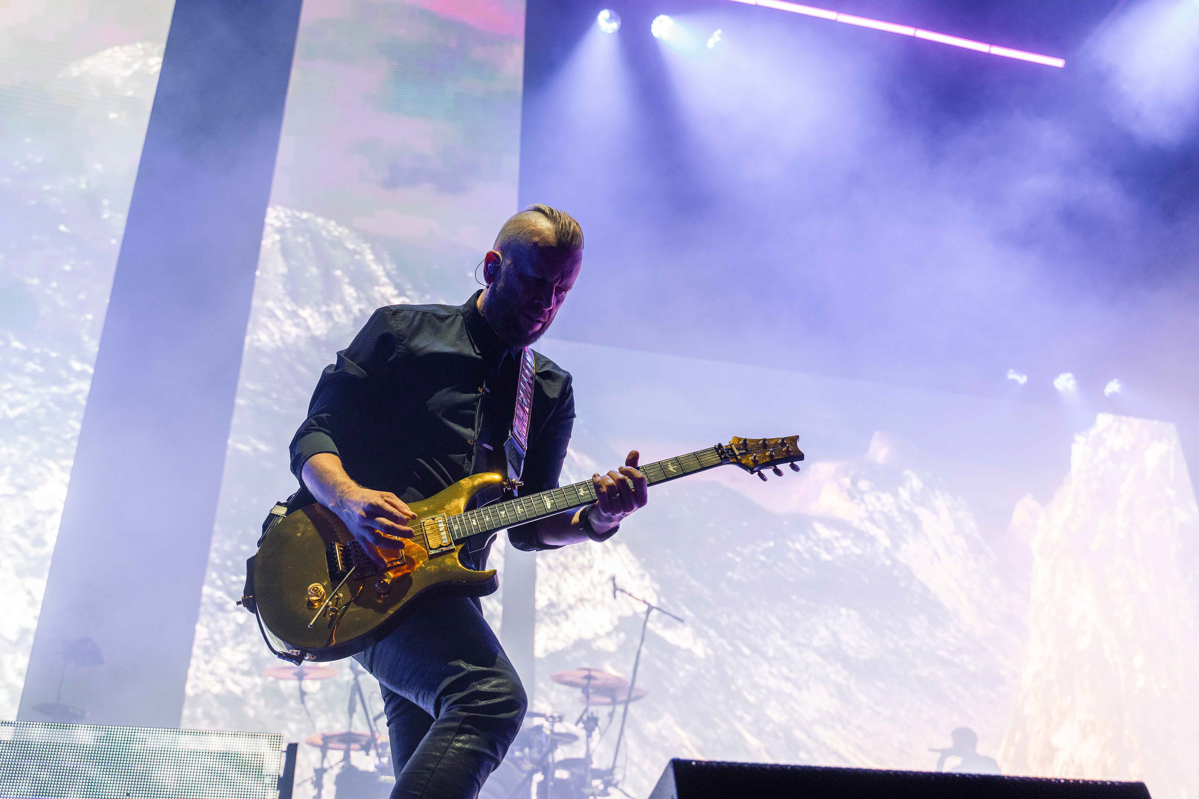 Peredur Ap Gwynedd Pendulum performing live on stage at First Direct Arena in Leeds on Sunday 24th March 2024