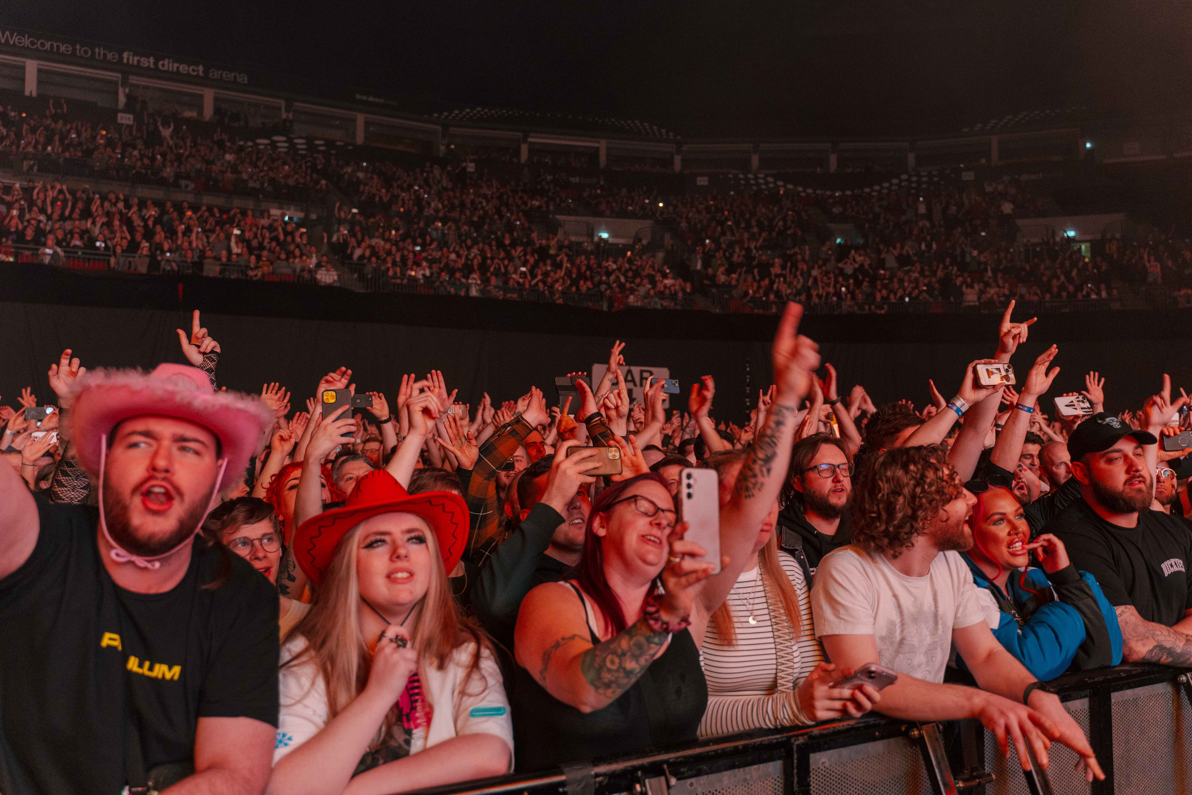 Crowd of fans watching Pendulum at First Direct Arena in Leeds on Sunday 24th March 2024