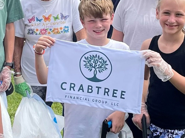 The Company Flag at a Park Cleanup Day