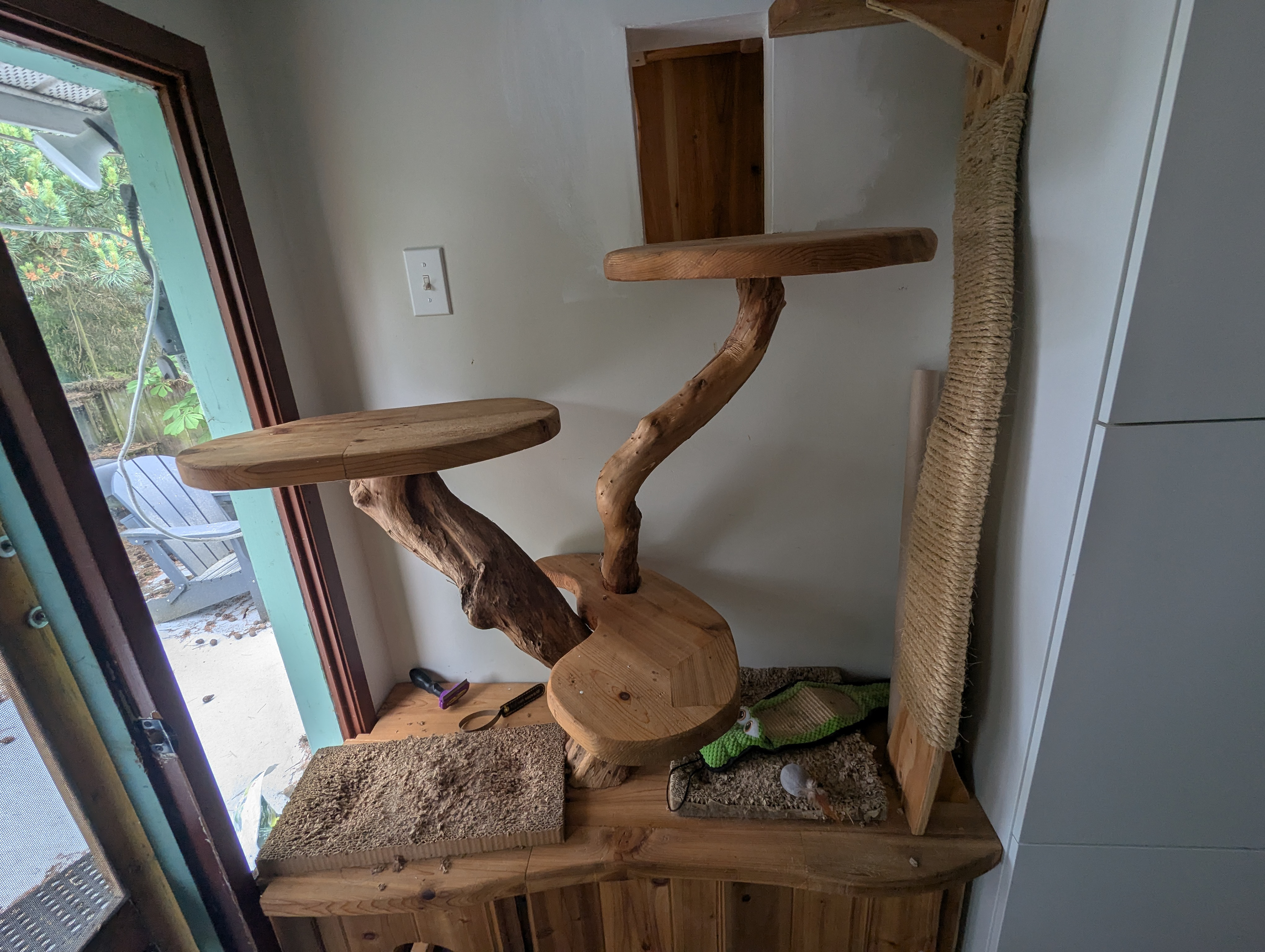 This cat tree needed expansion.