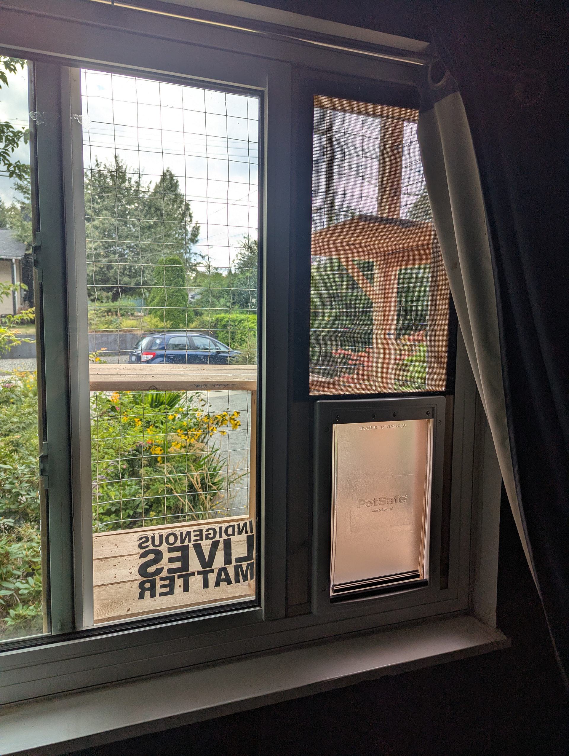 But an insert with a cat door (and bug screening) is the usual status.